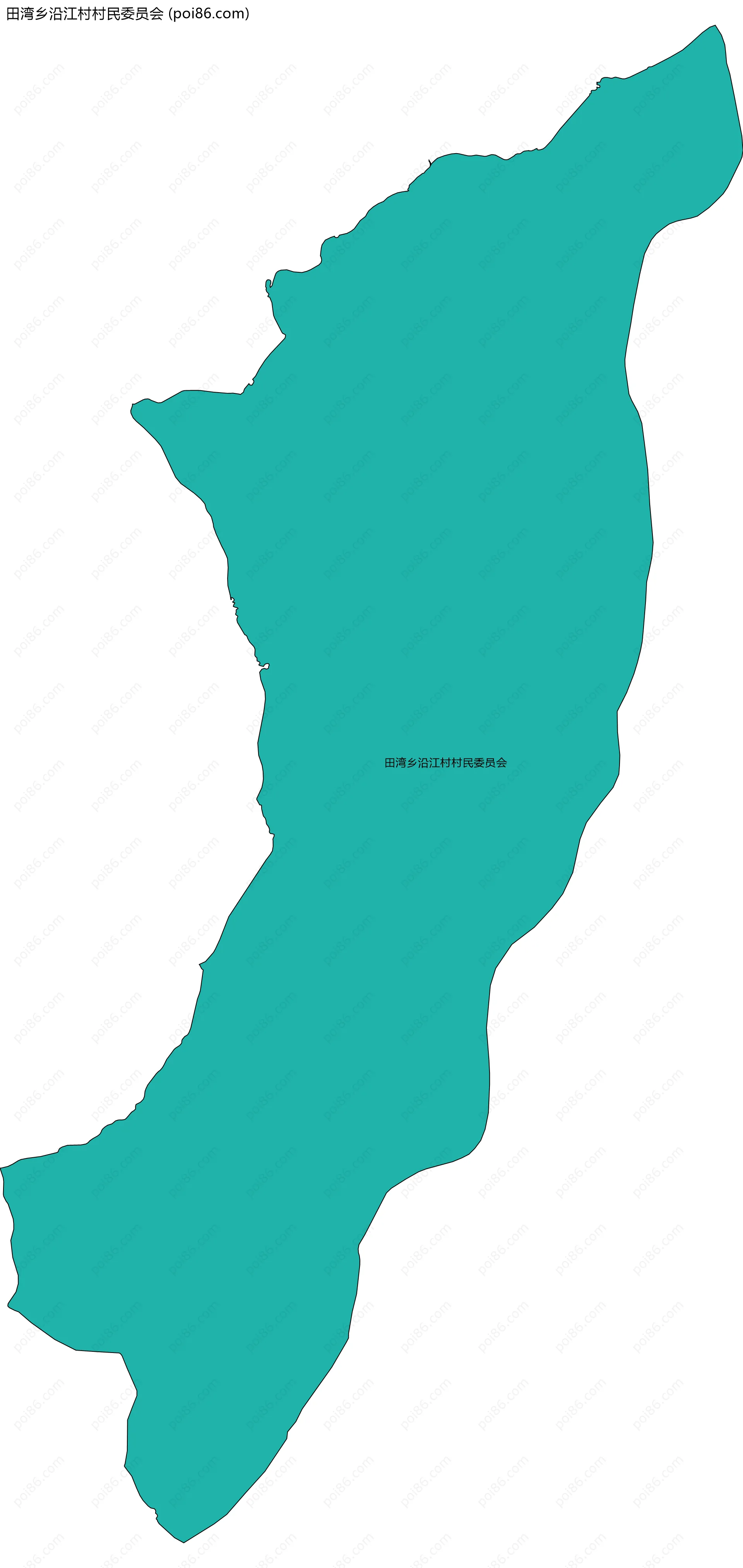 田湾乡沿江村村民委员会边界地图