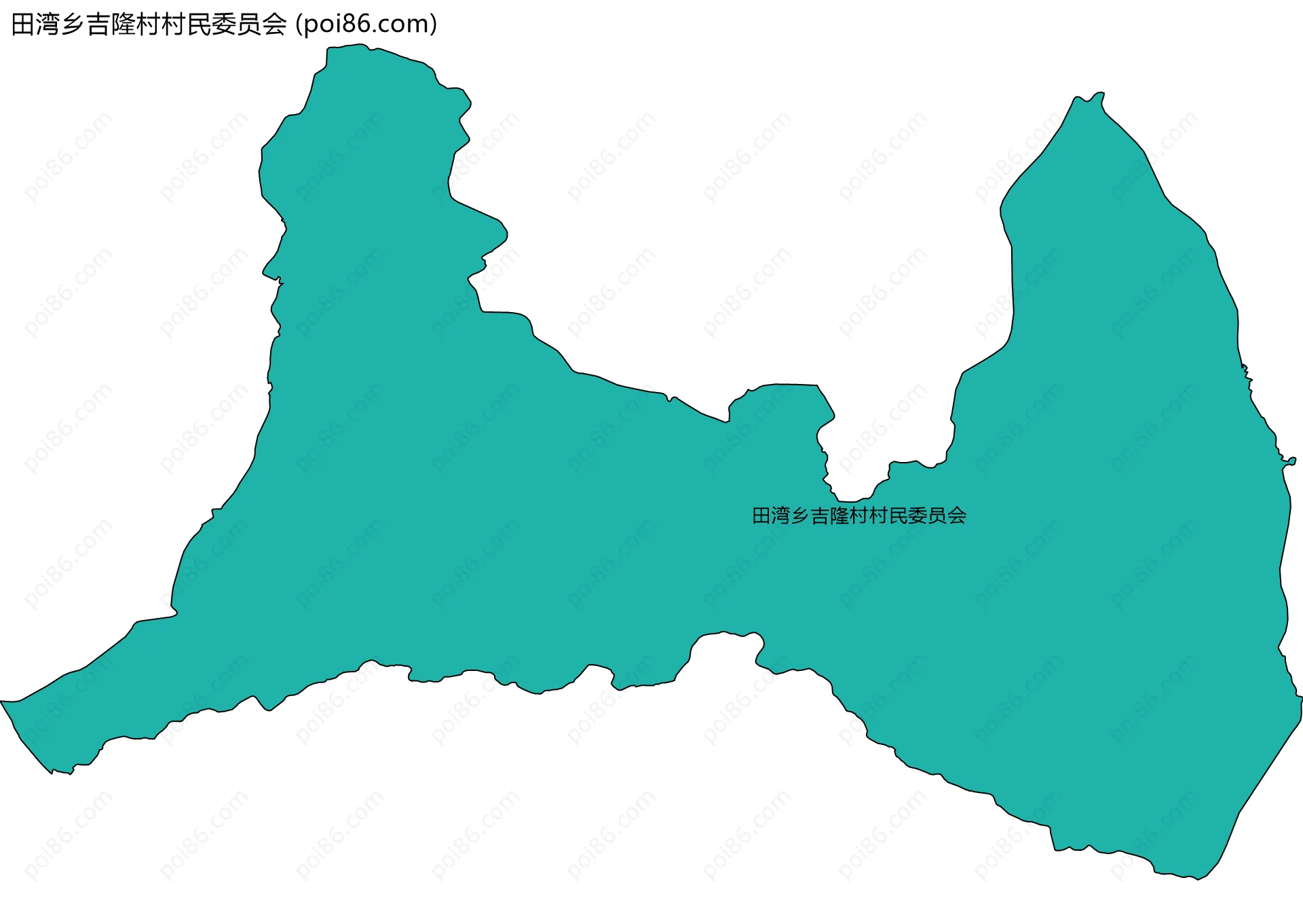 田湾乡吉隆村村民委员会边界地图