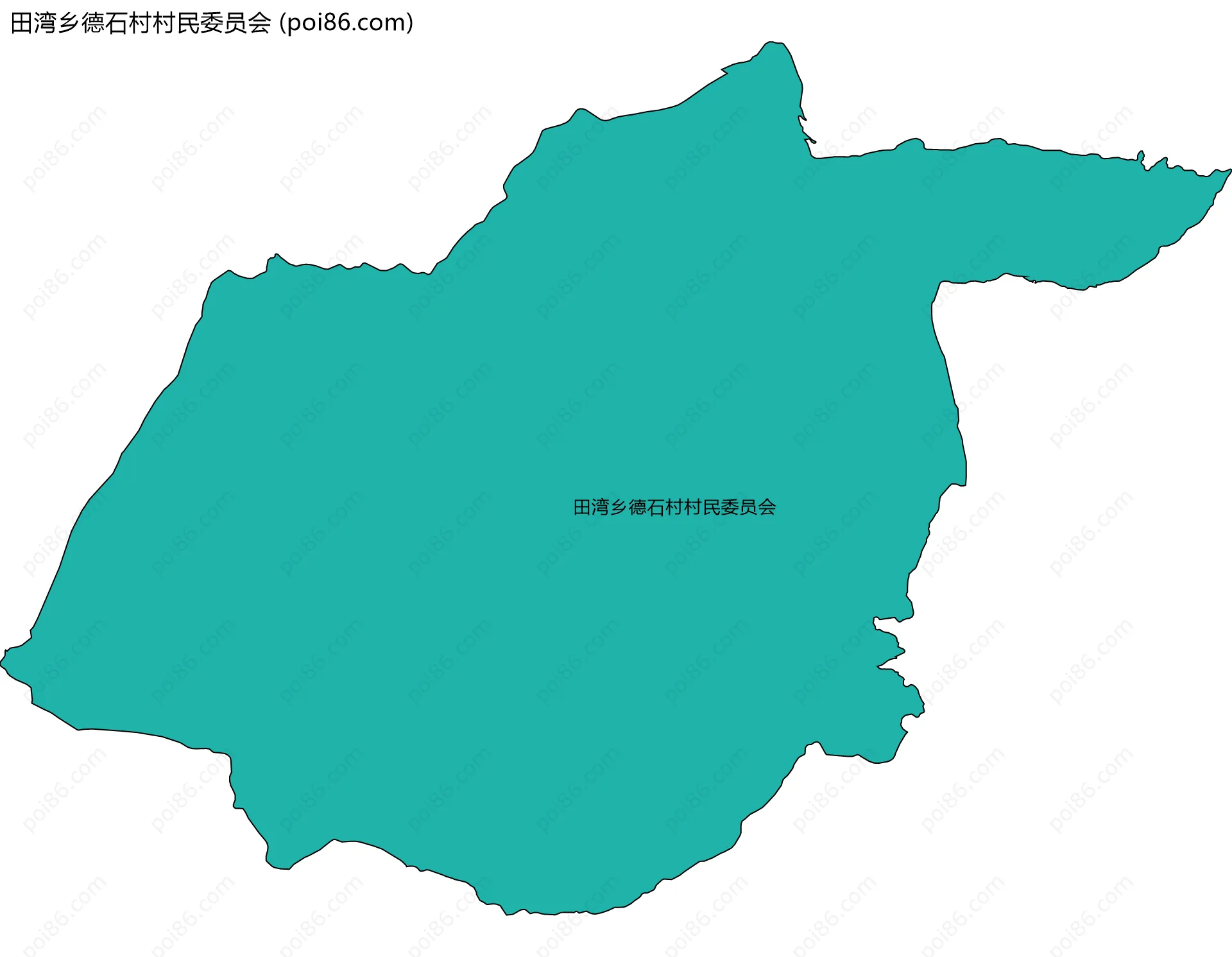 田湾乡德石村村民委员会边界地图