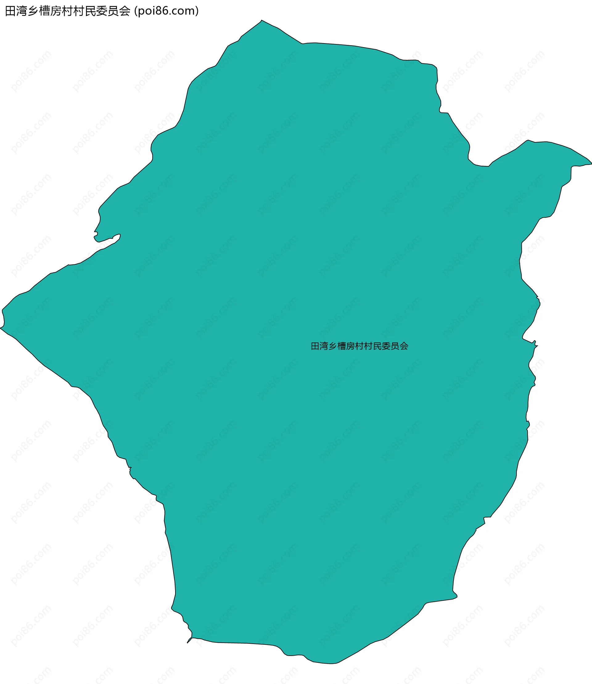 田湾乡槽房村村民委员会边界地图
