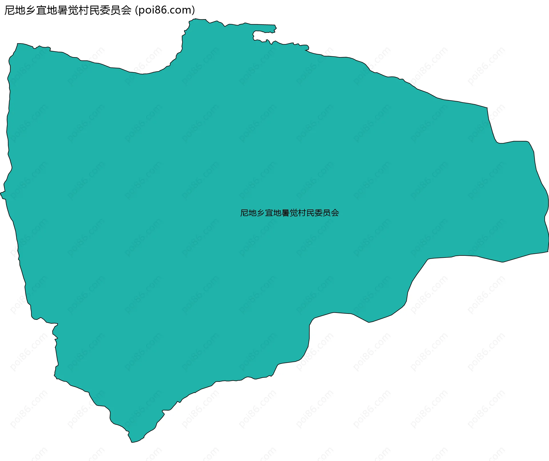 尼地乡宜地暑觉村民委员会边界地图