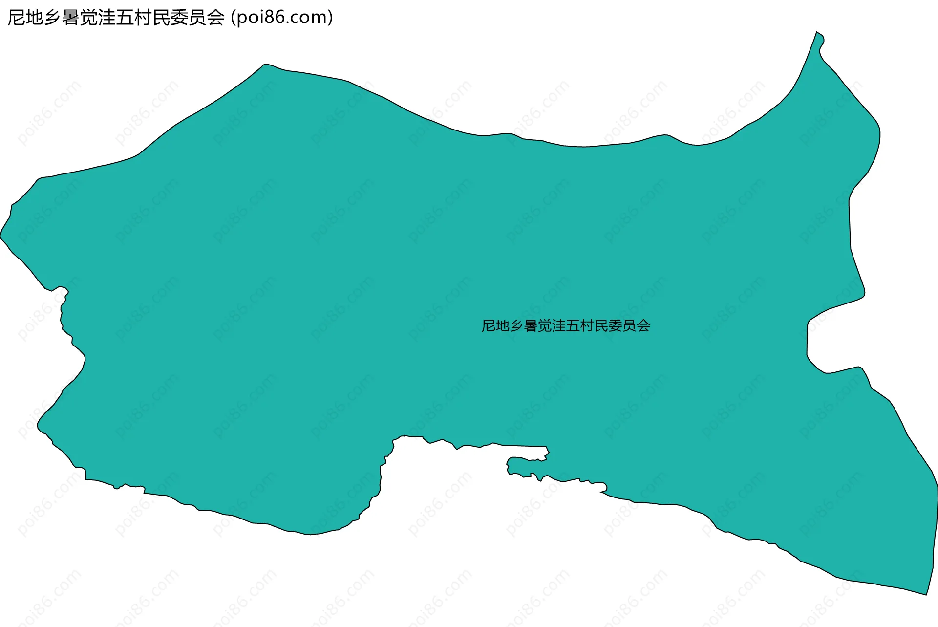 尼地乡暑觉洼五村民委员会边界地图