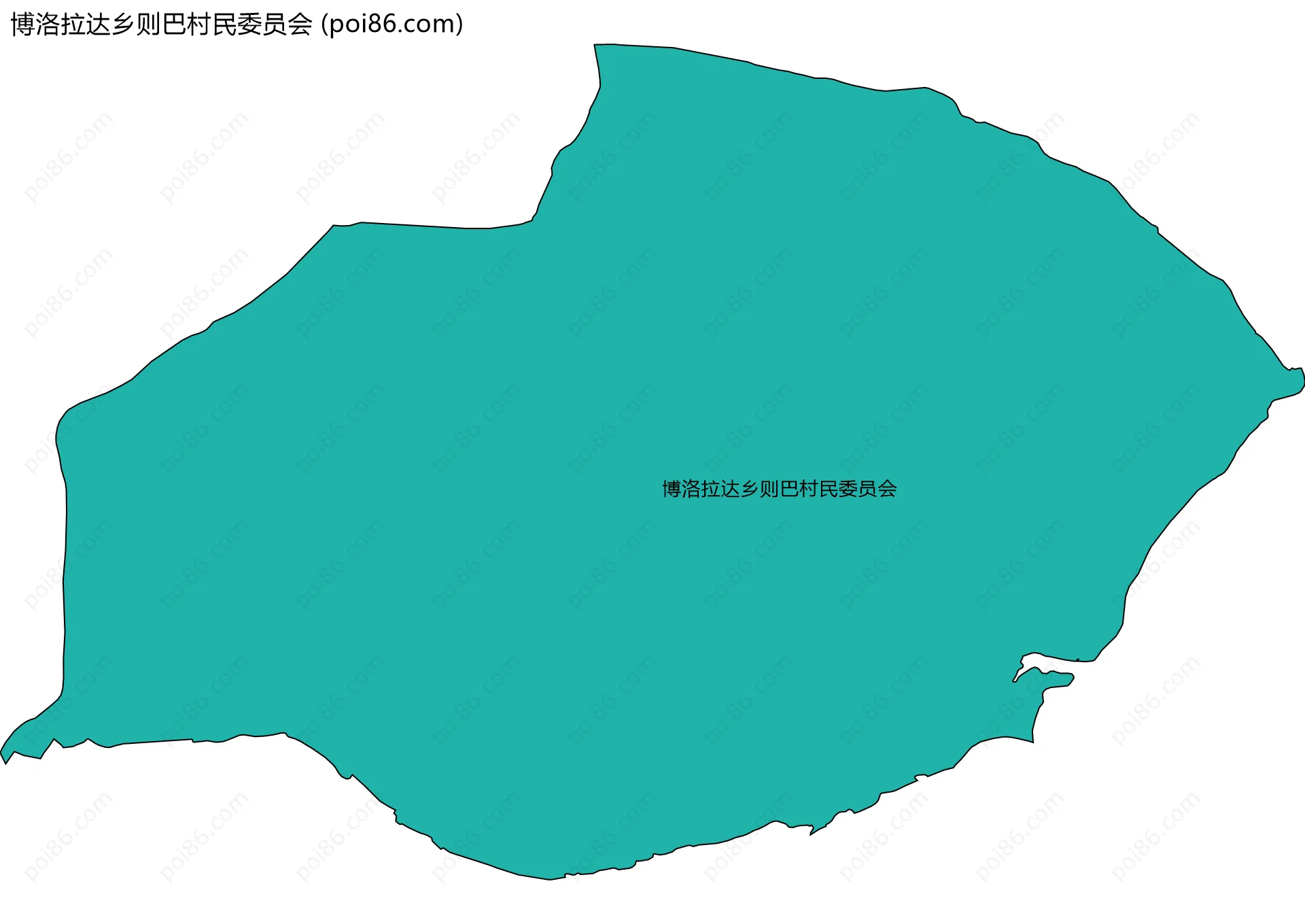 博洛拉达乡则巴村民委员会边界地图