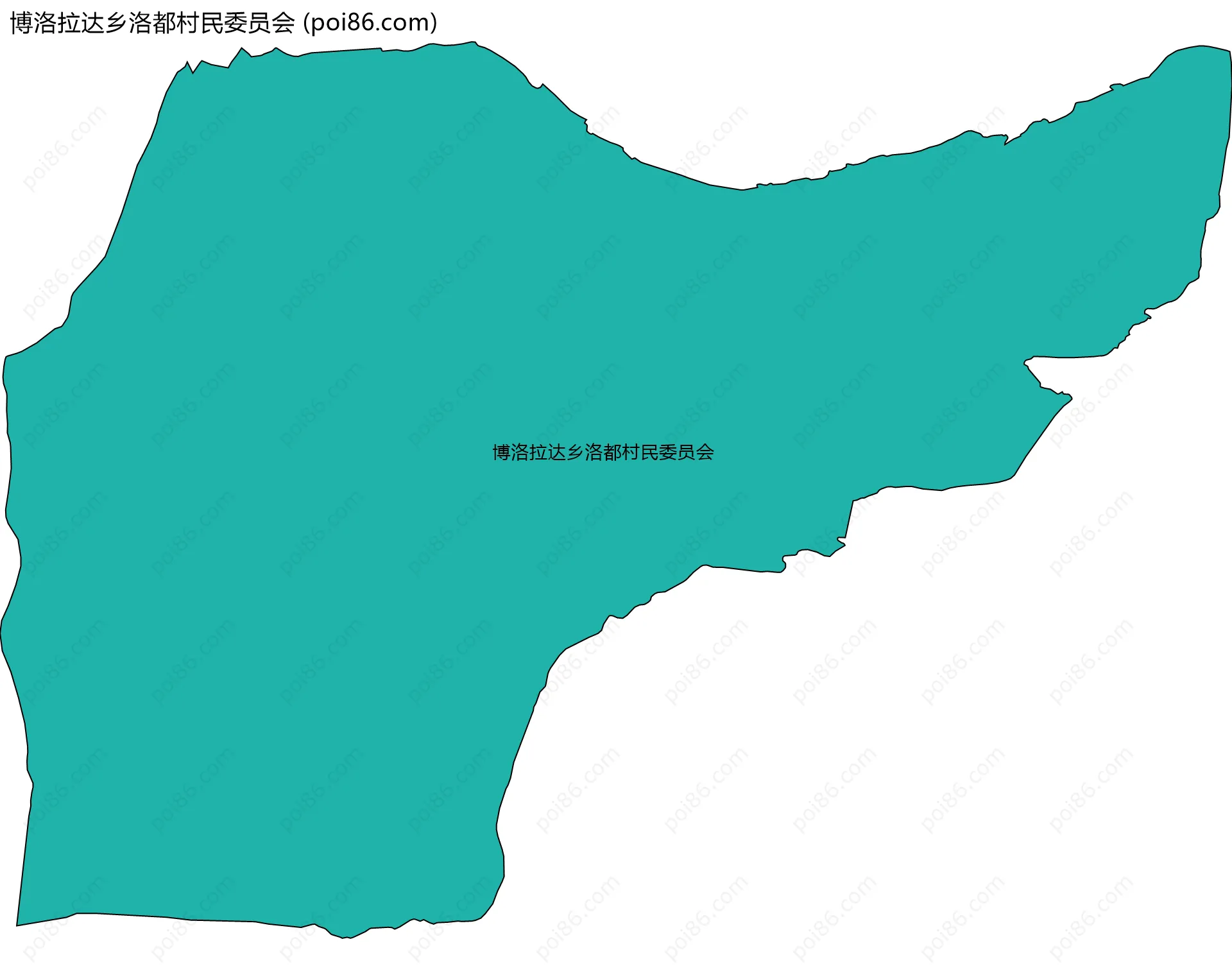 博洛拉达乡洛都村民委员会边界地图