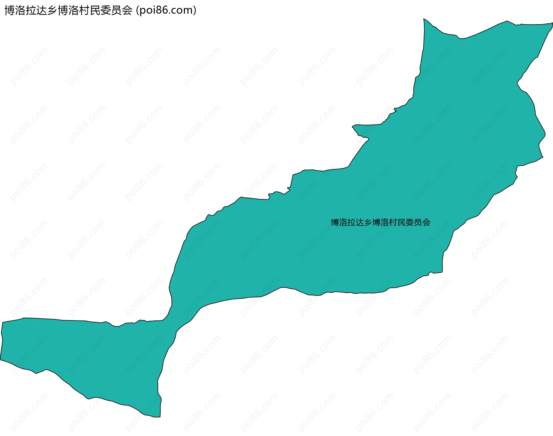 博洛拉达乡博洛村民委员会边界地图