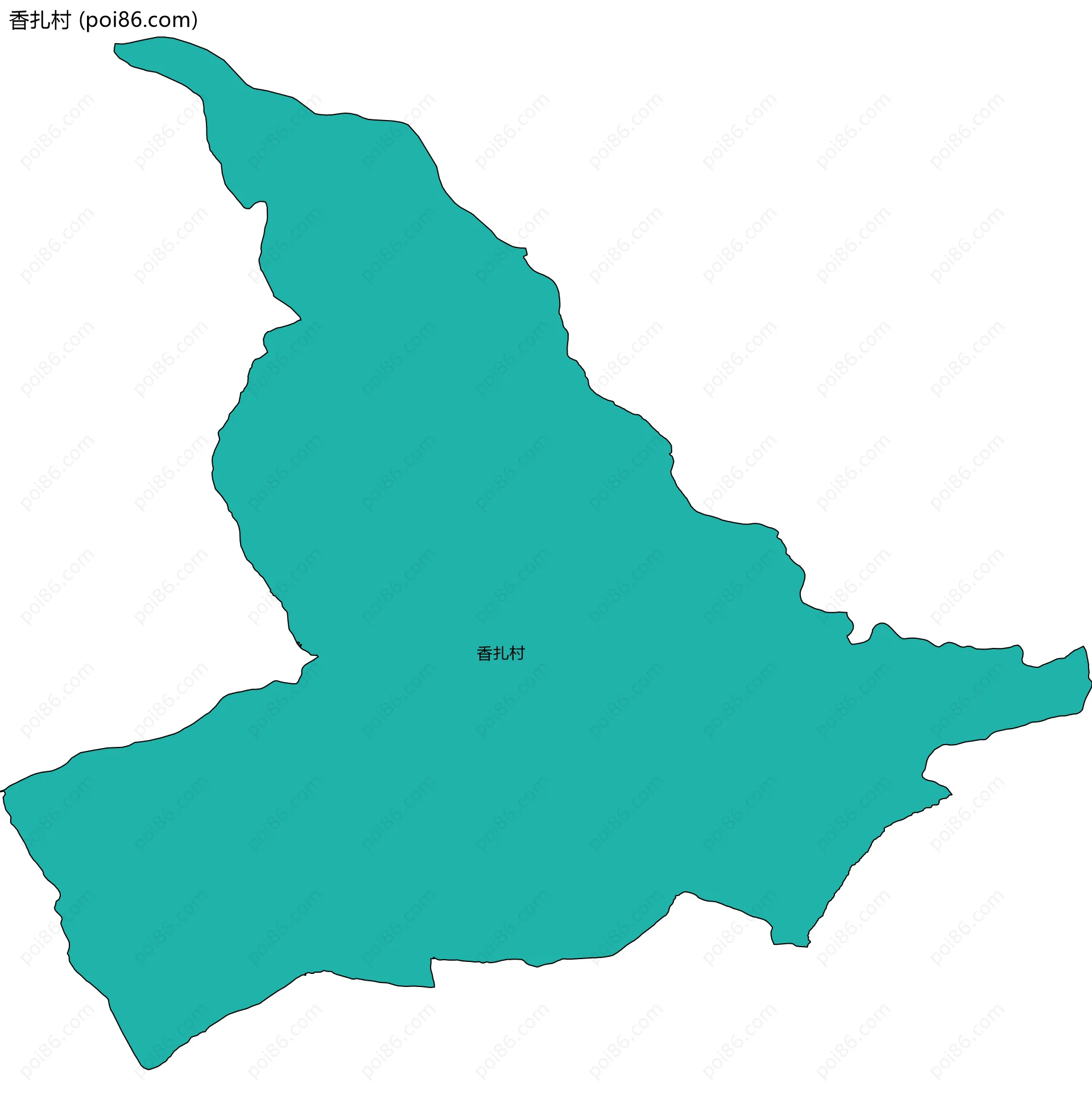 香扎村边界地图