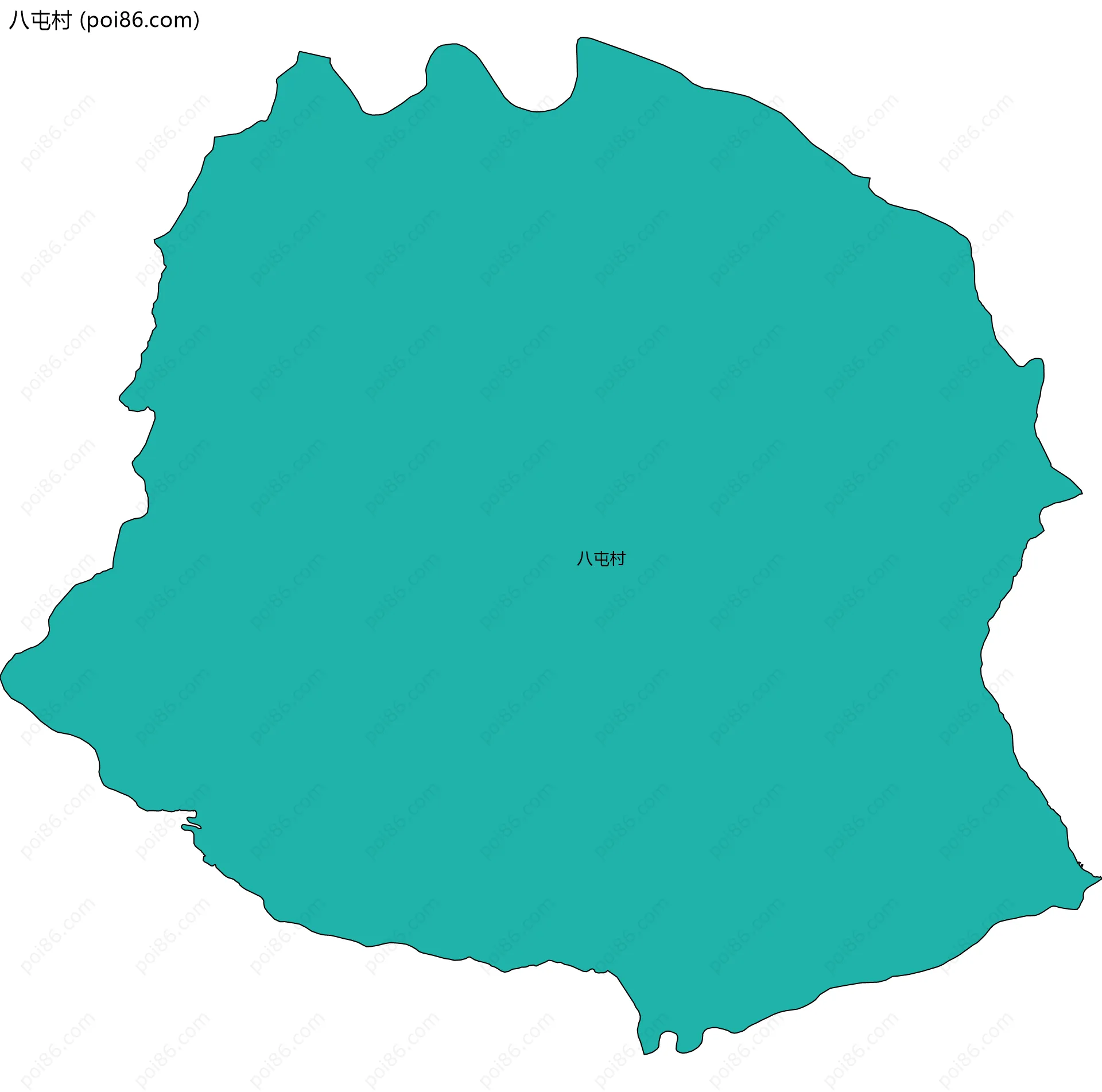 八屯村边界地图