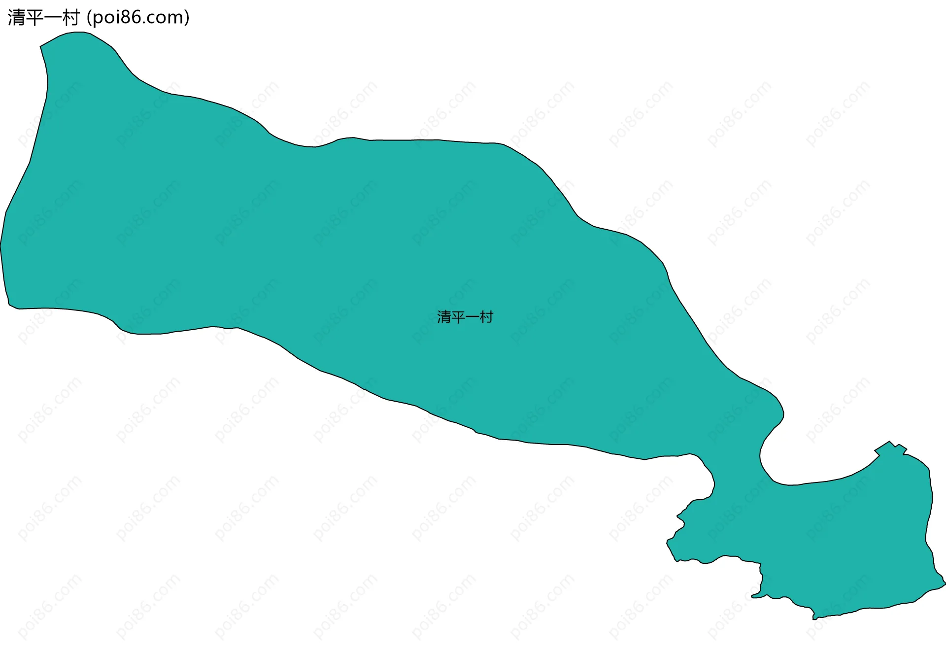 清平一村边界地图