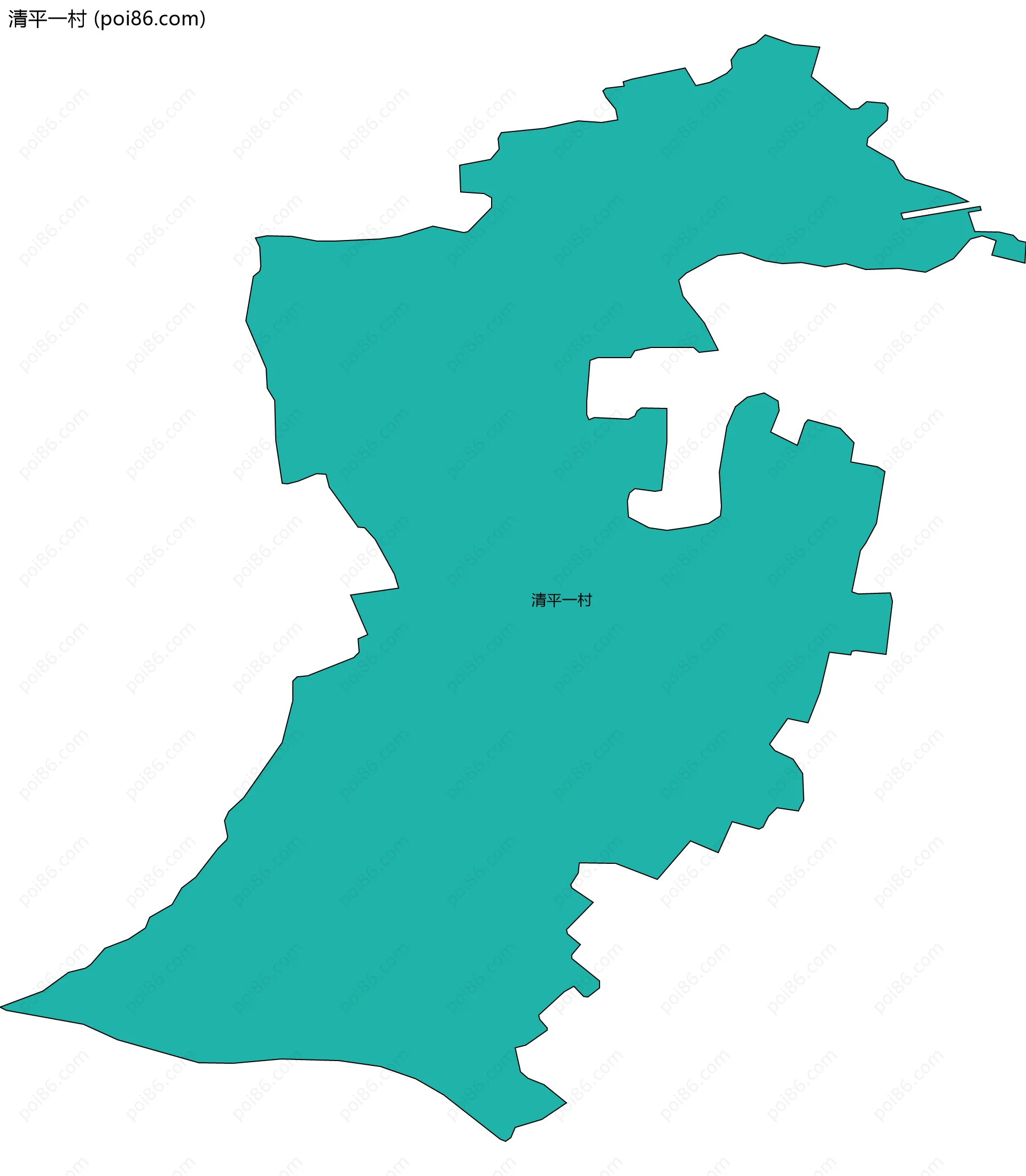 清平一村边界地图