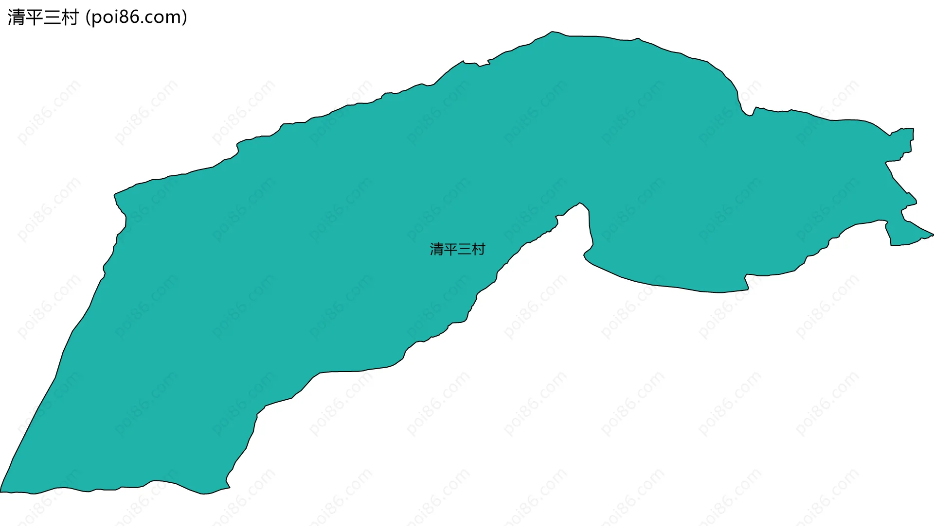 清平三村边界地图