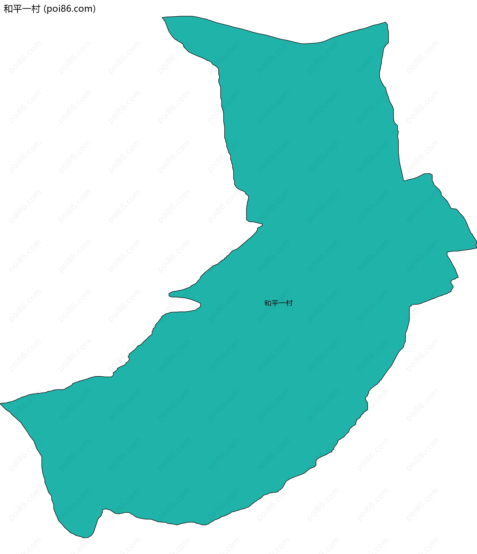 和平一村边界地图