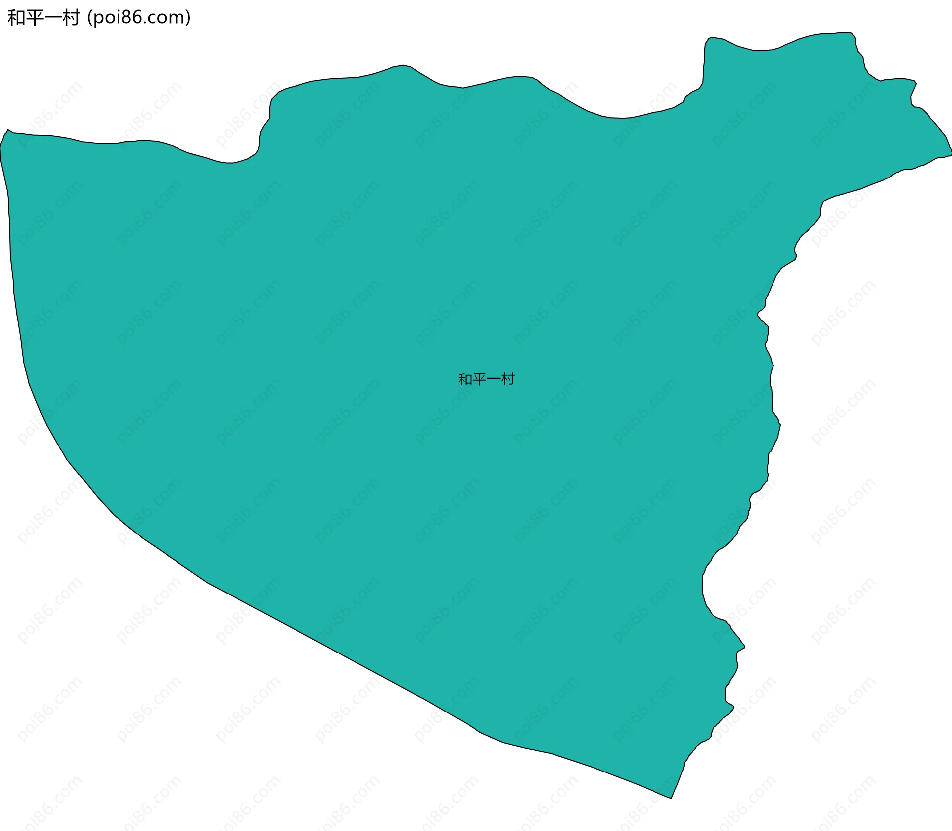 和平一村边界地图