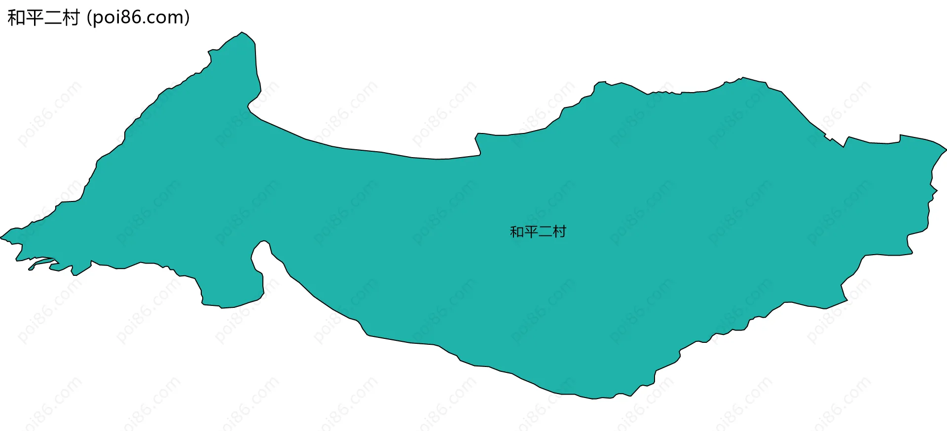 和平二村边界地图