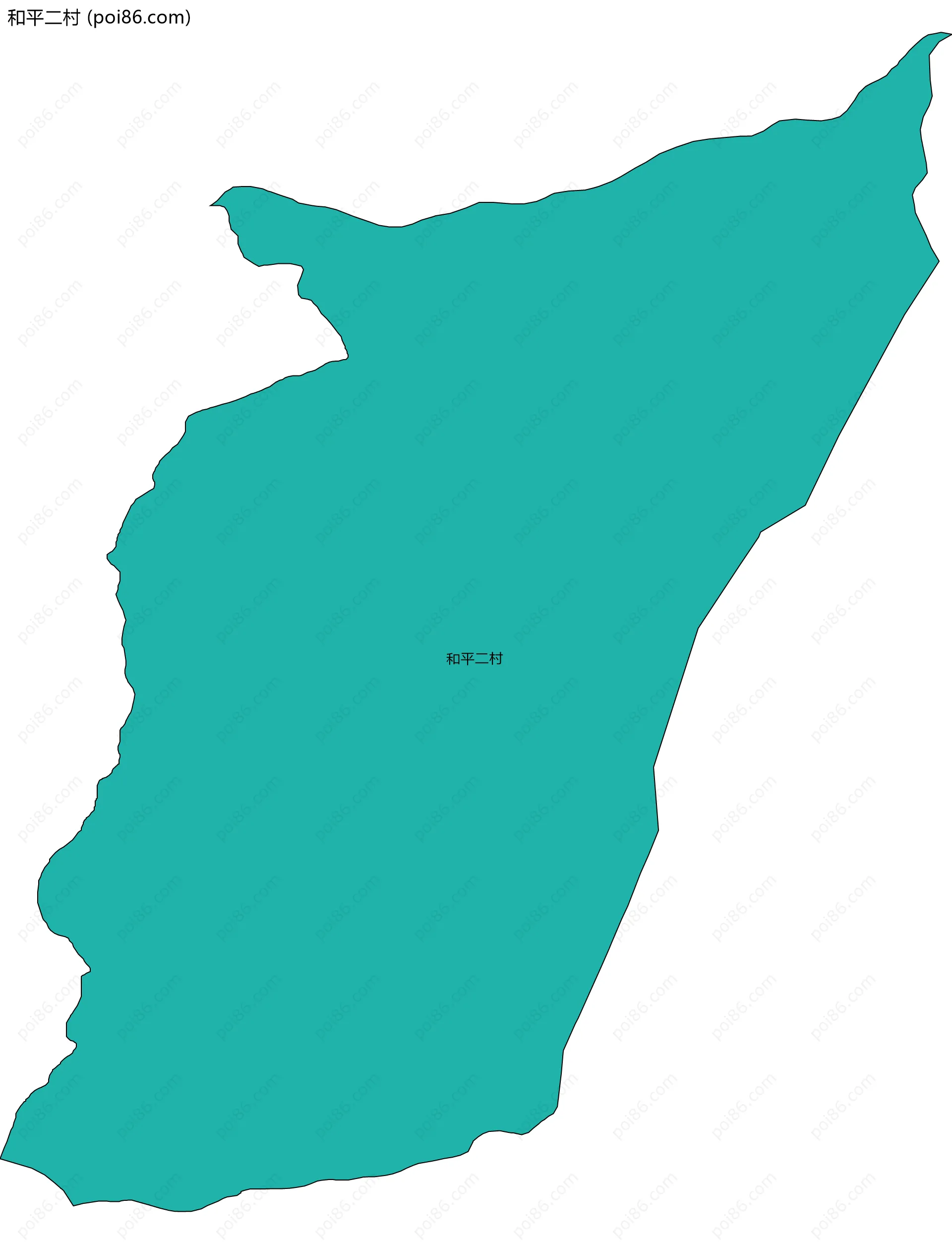 和平二村边界地图