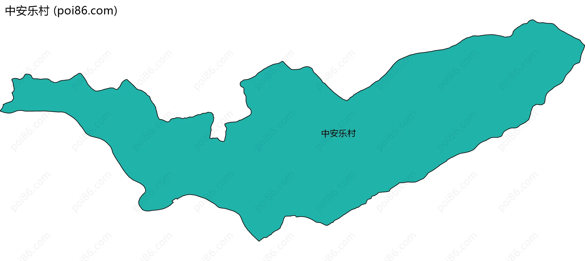 中安乐村边界地图