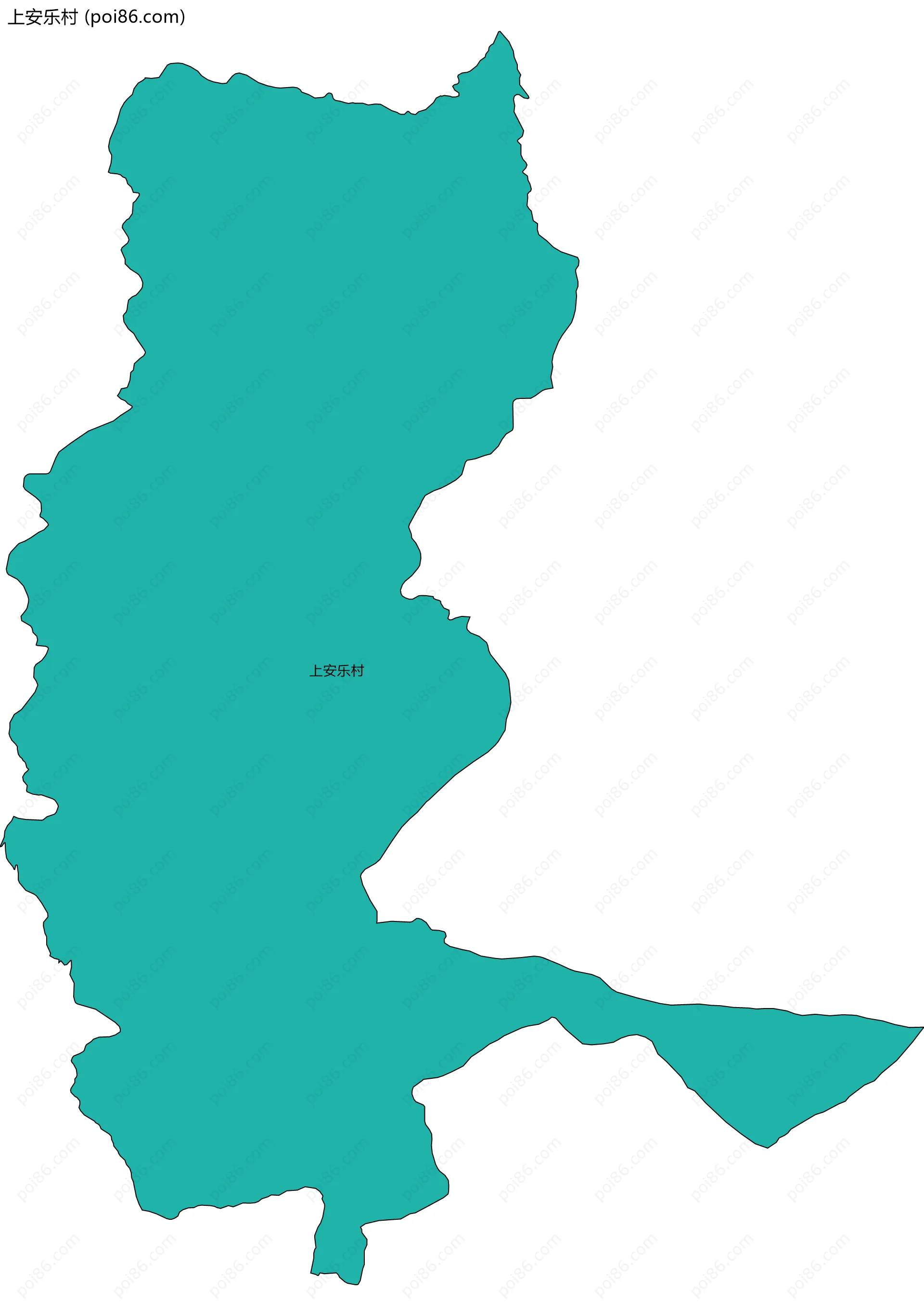 上安乐村边界地图