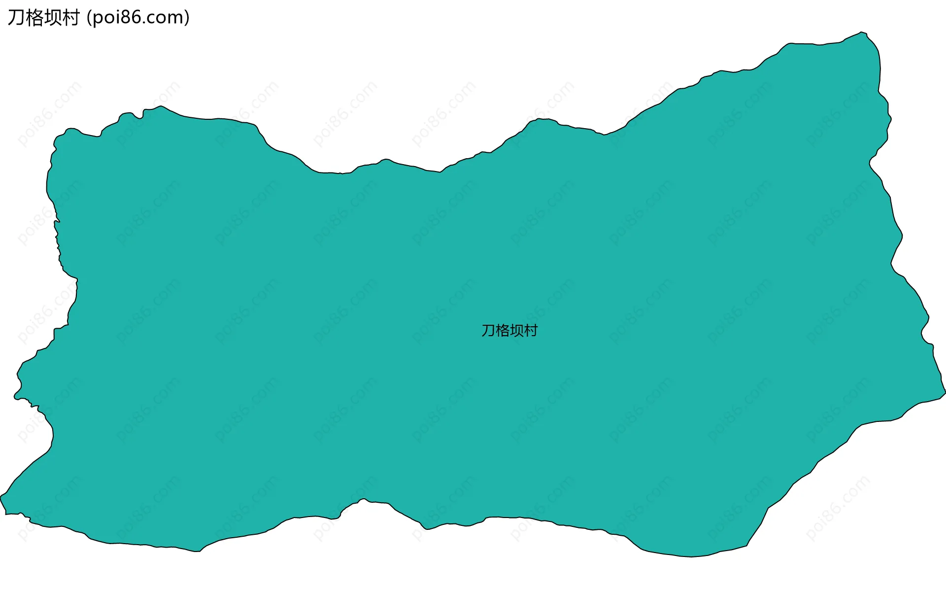 刀格坝村边界地图