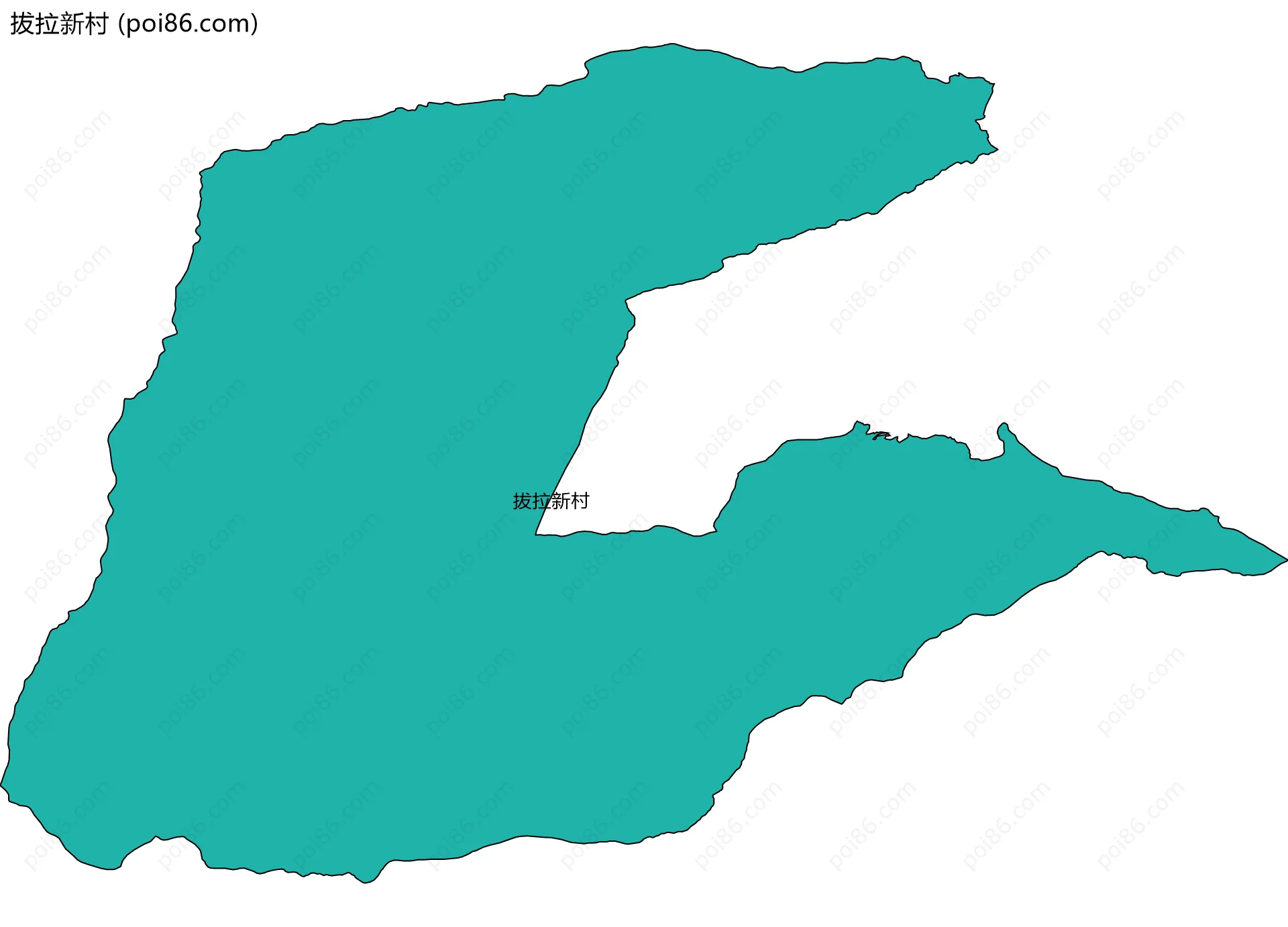 拔拉新村边界地图