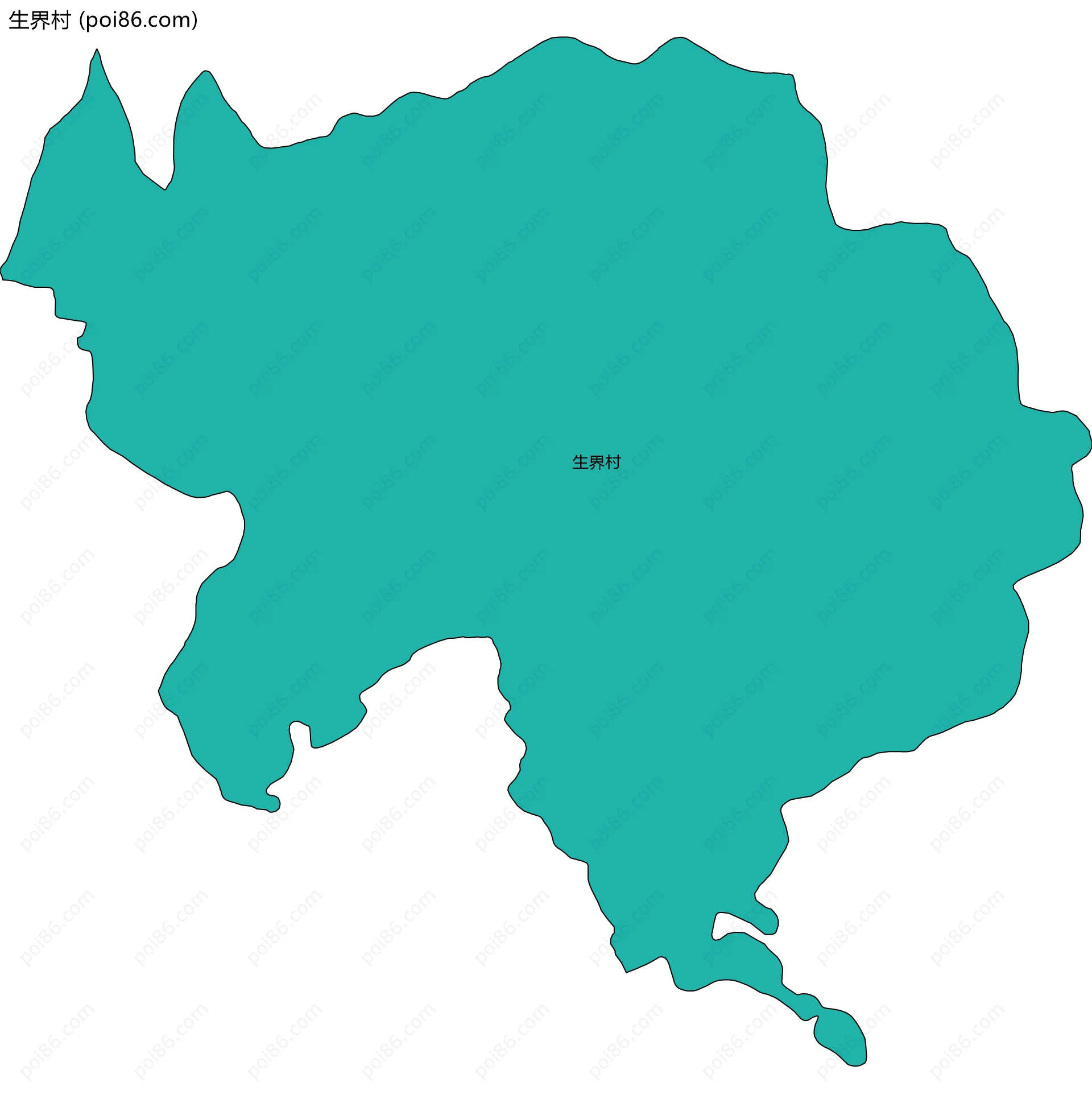 生界村边界地图