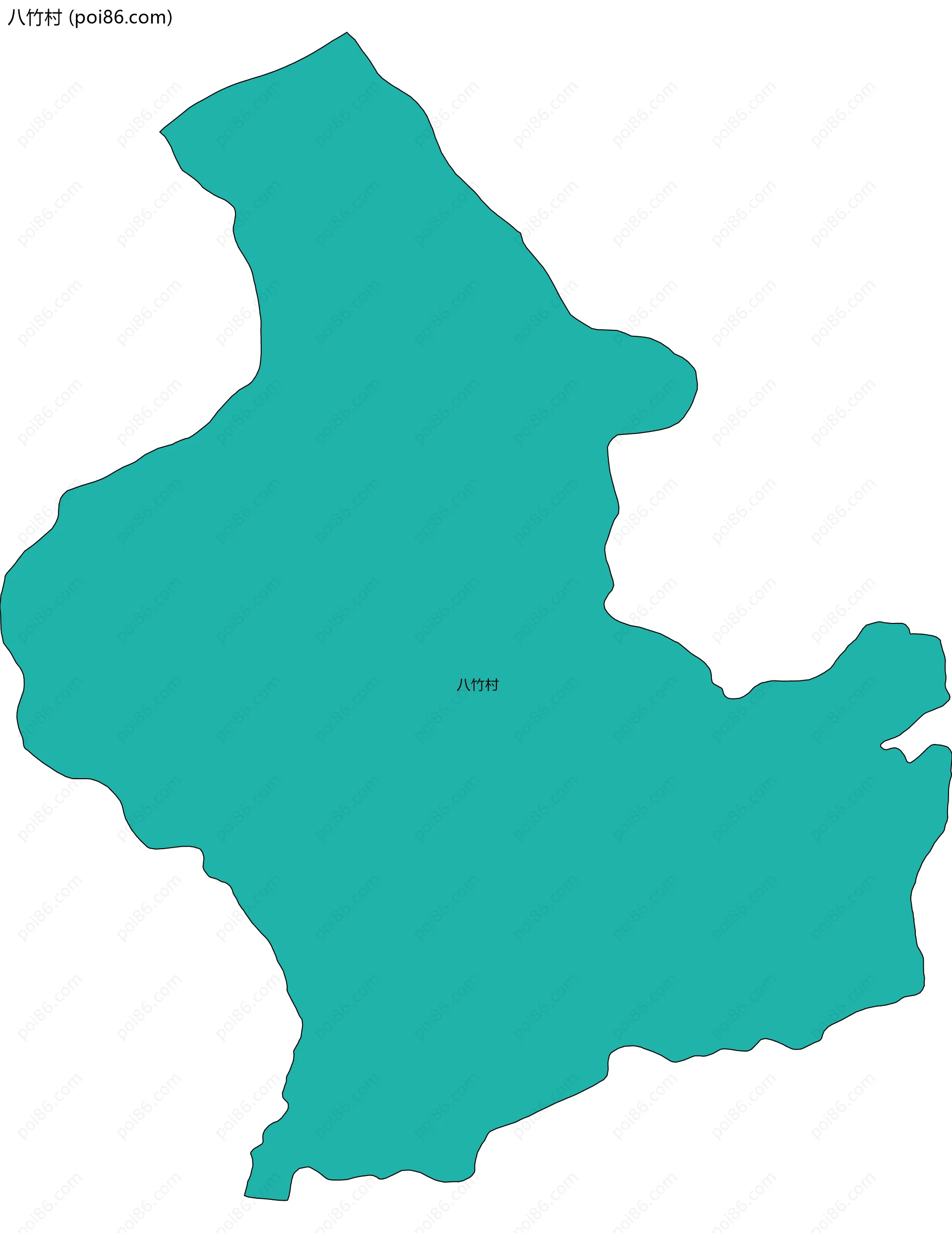 八竹村边界地图