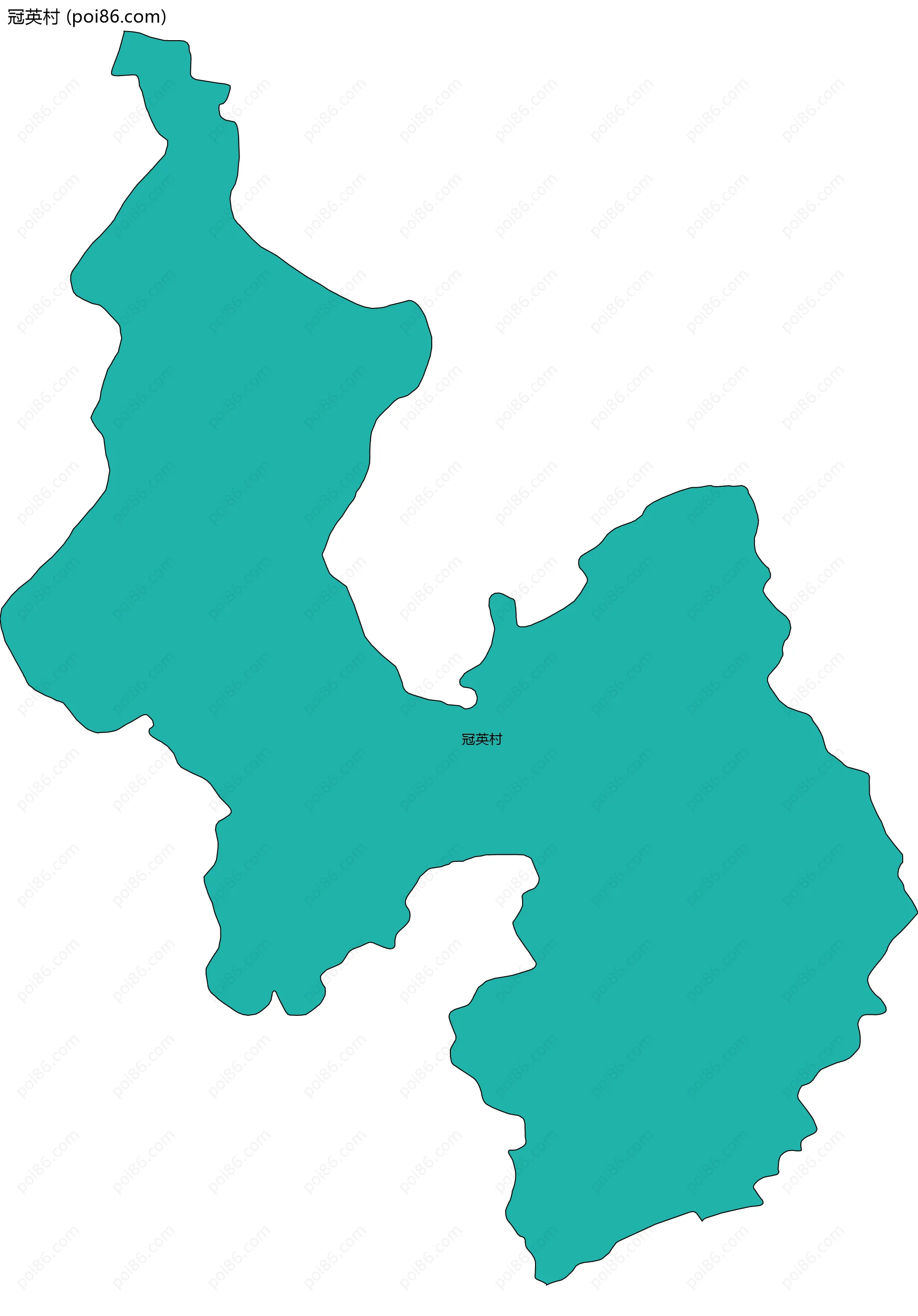 冠英村边界地图