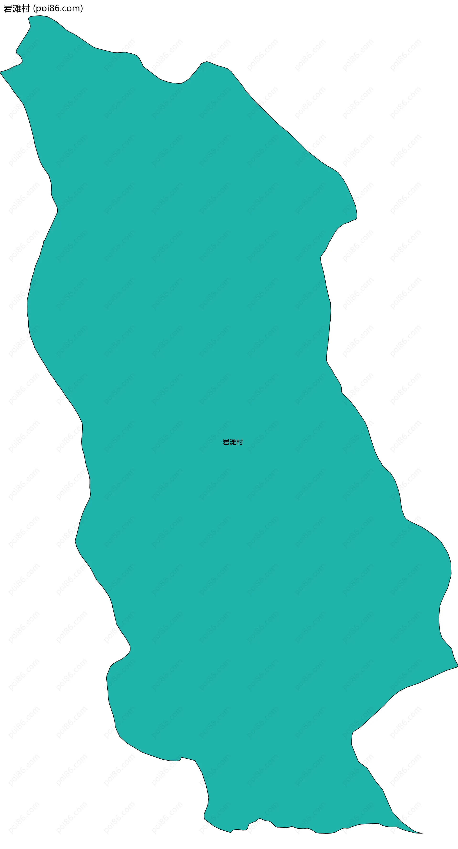 岩滩村边界地图