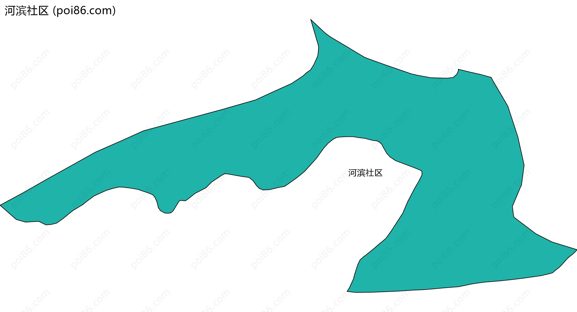 河滨社区边界地图
