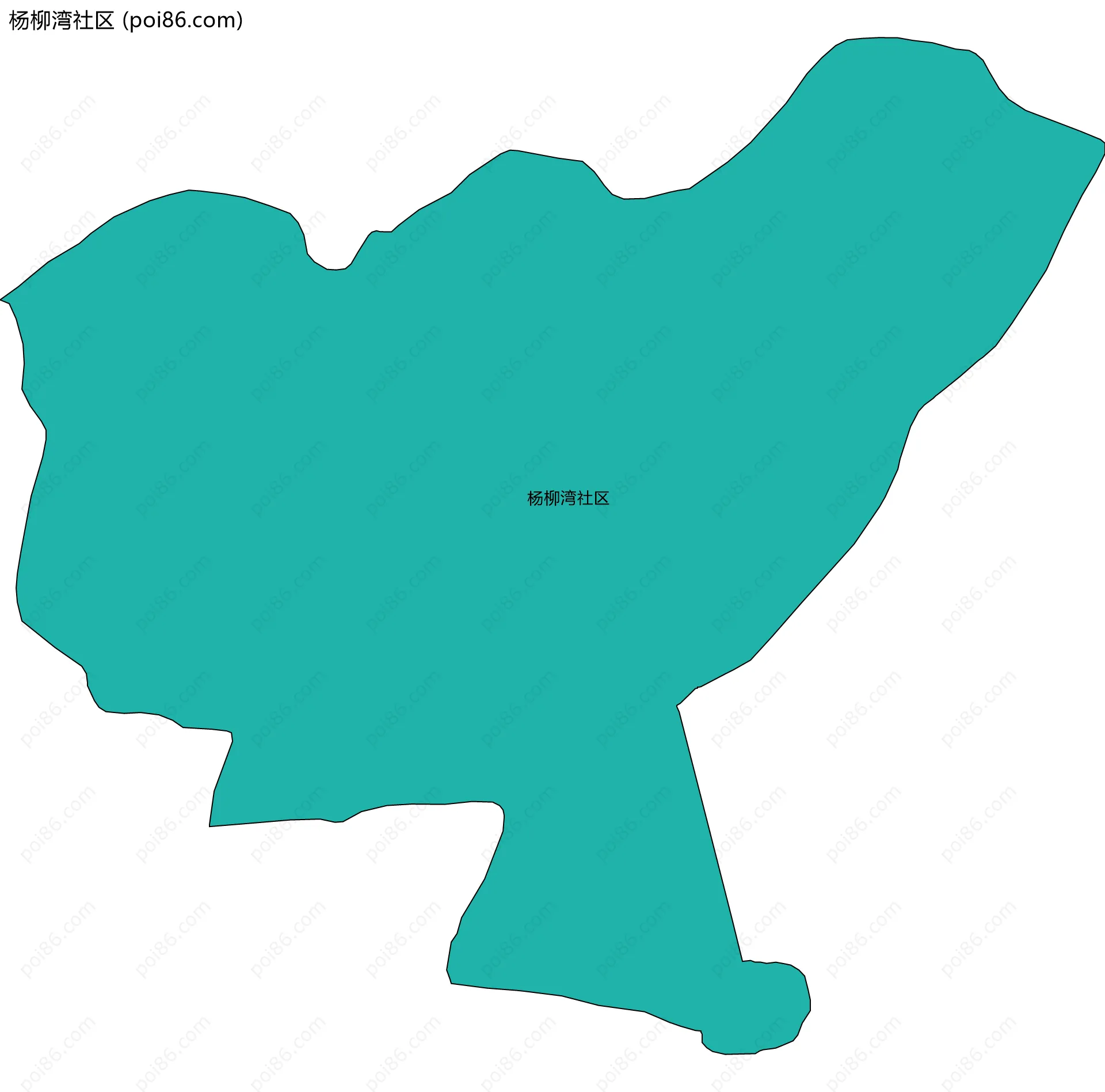 杨柳湾社区边界地图