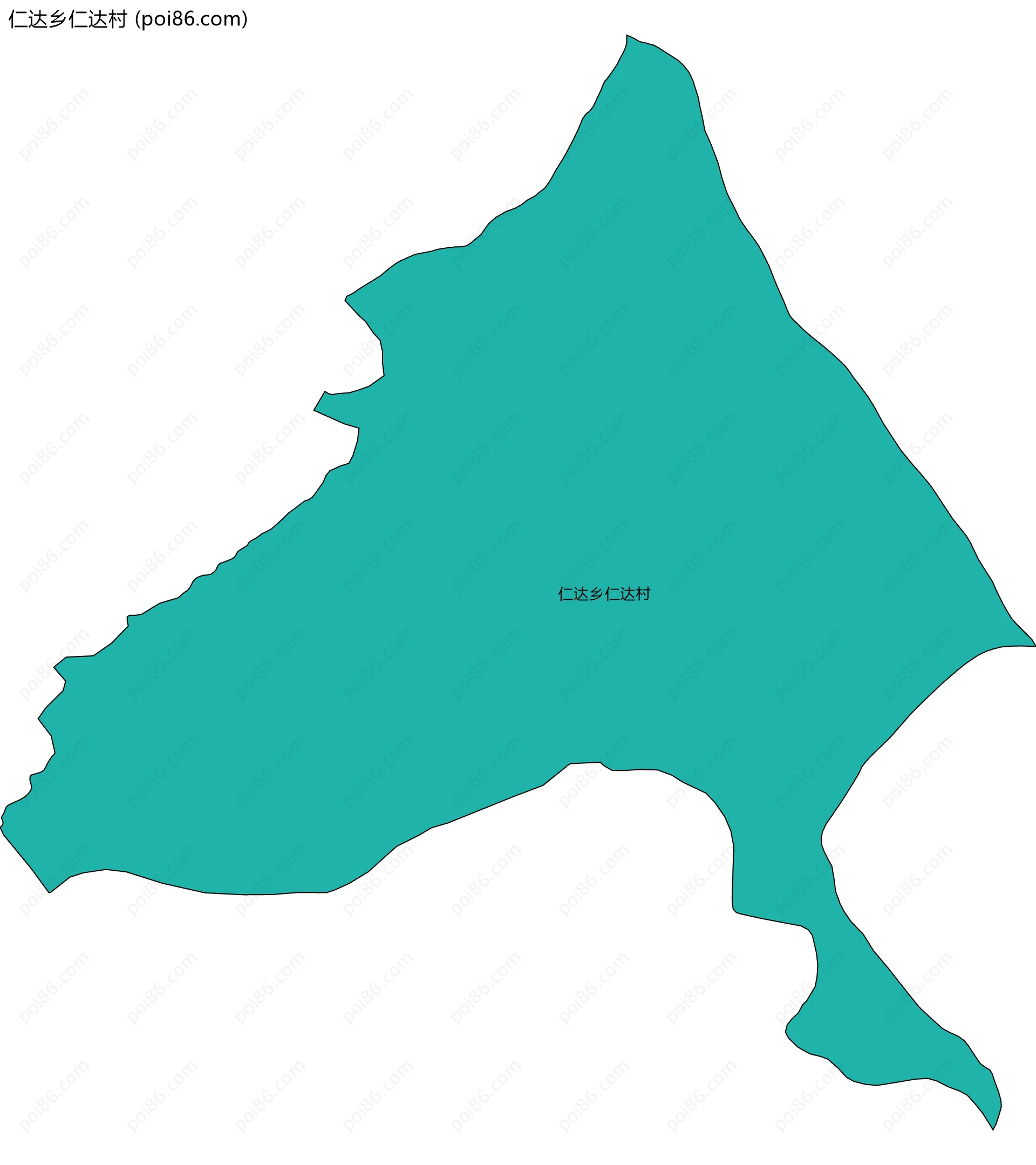 仁达乡仁达村边界地图