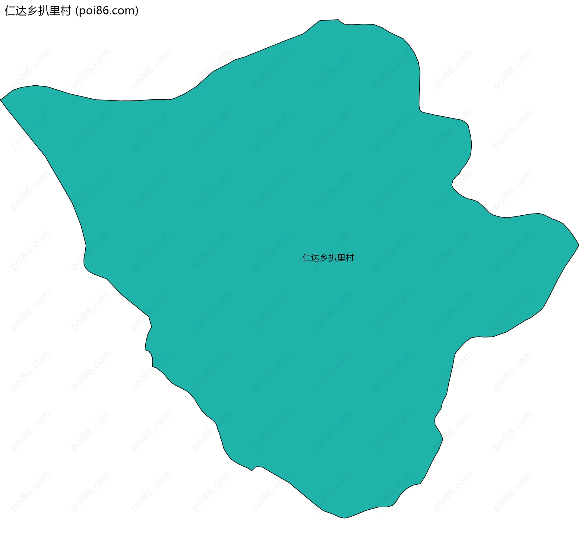 仁达乡扒里村边界地图