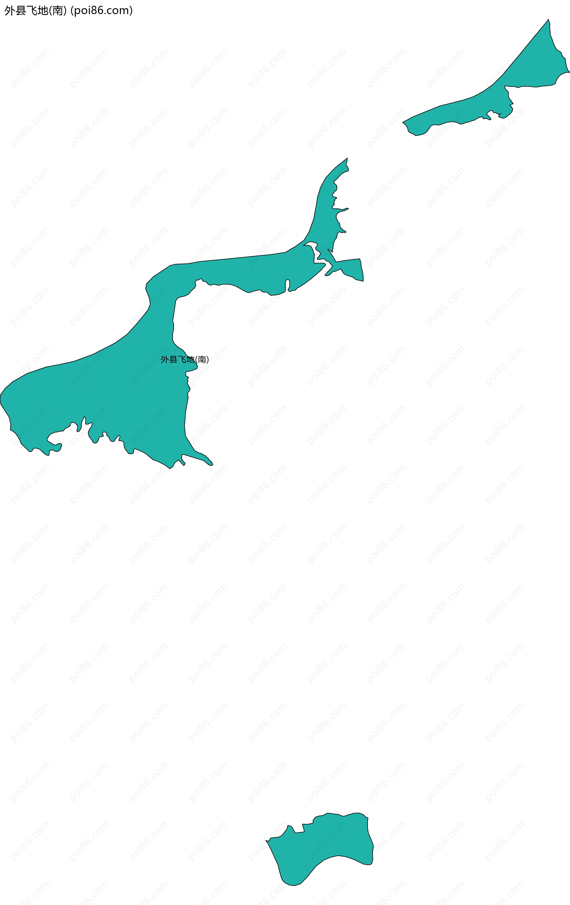 外县飞地(南)边界地图