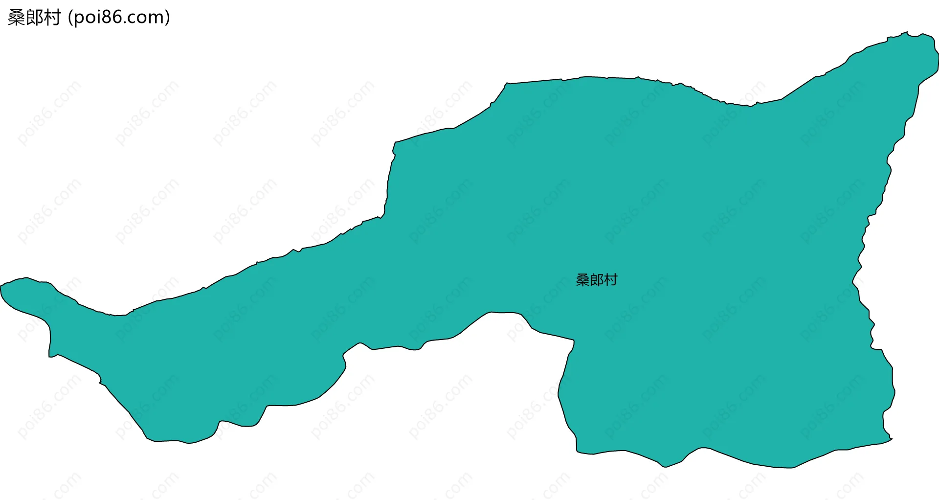 桑郎村边界地图