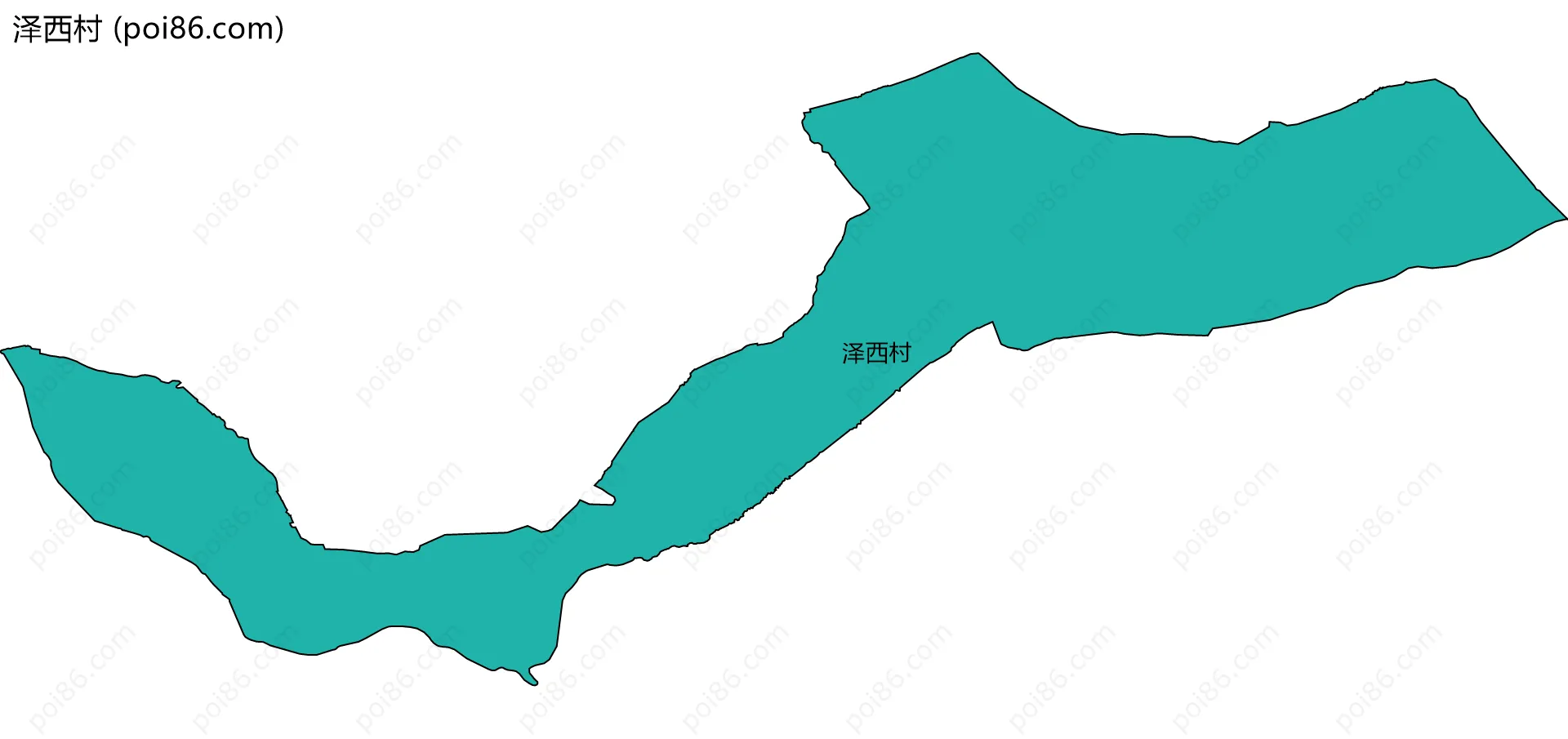 泽西村边界地图