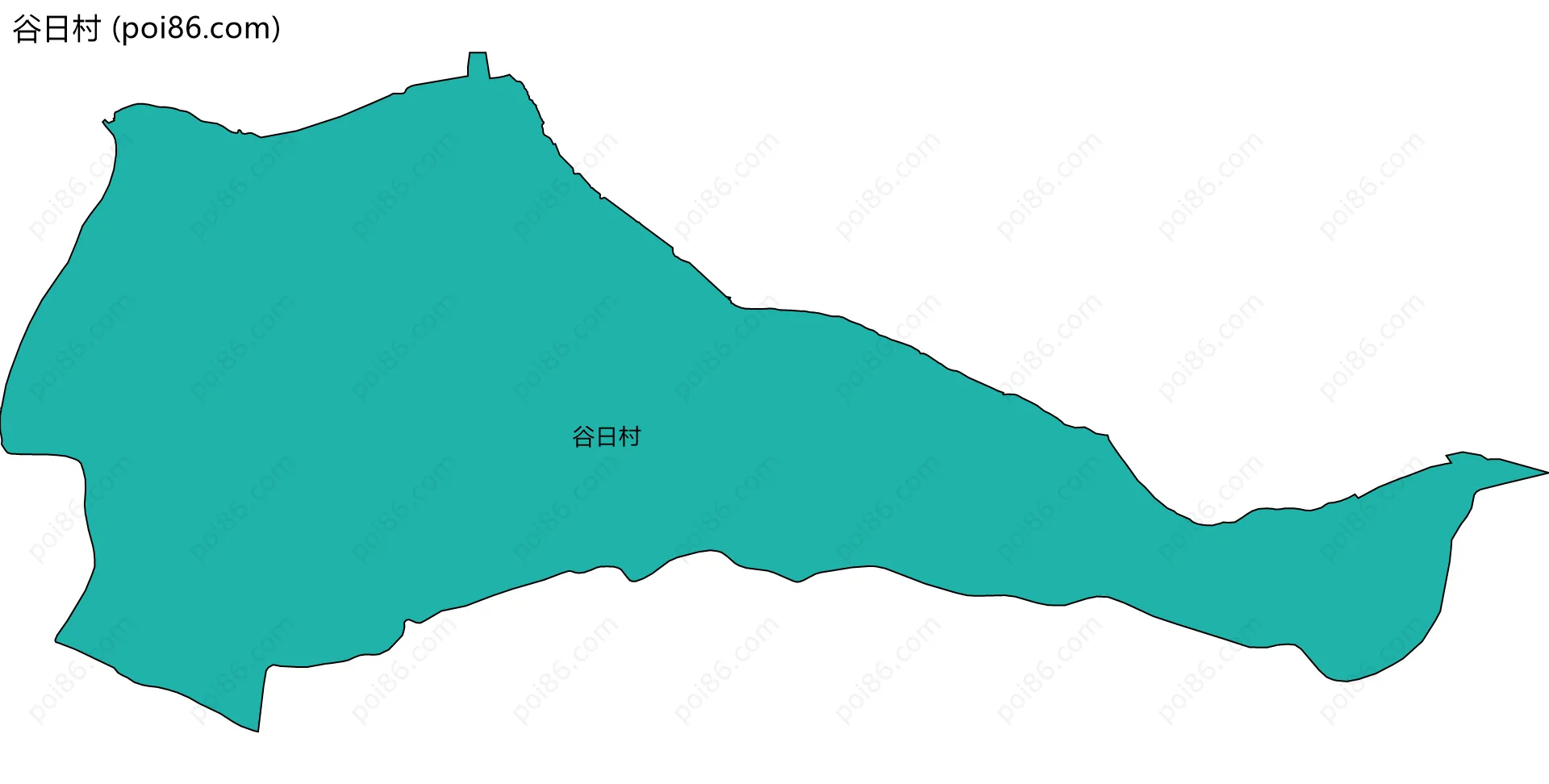 谷日村边界地图