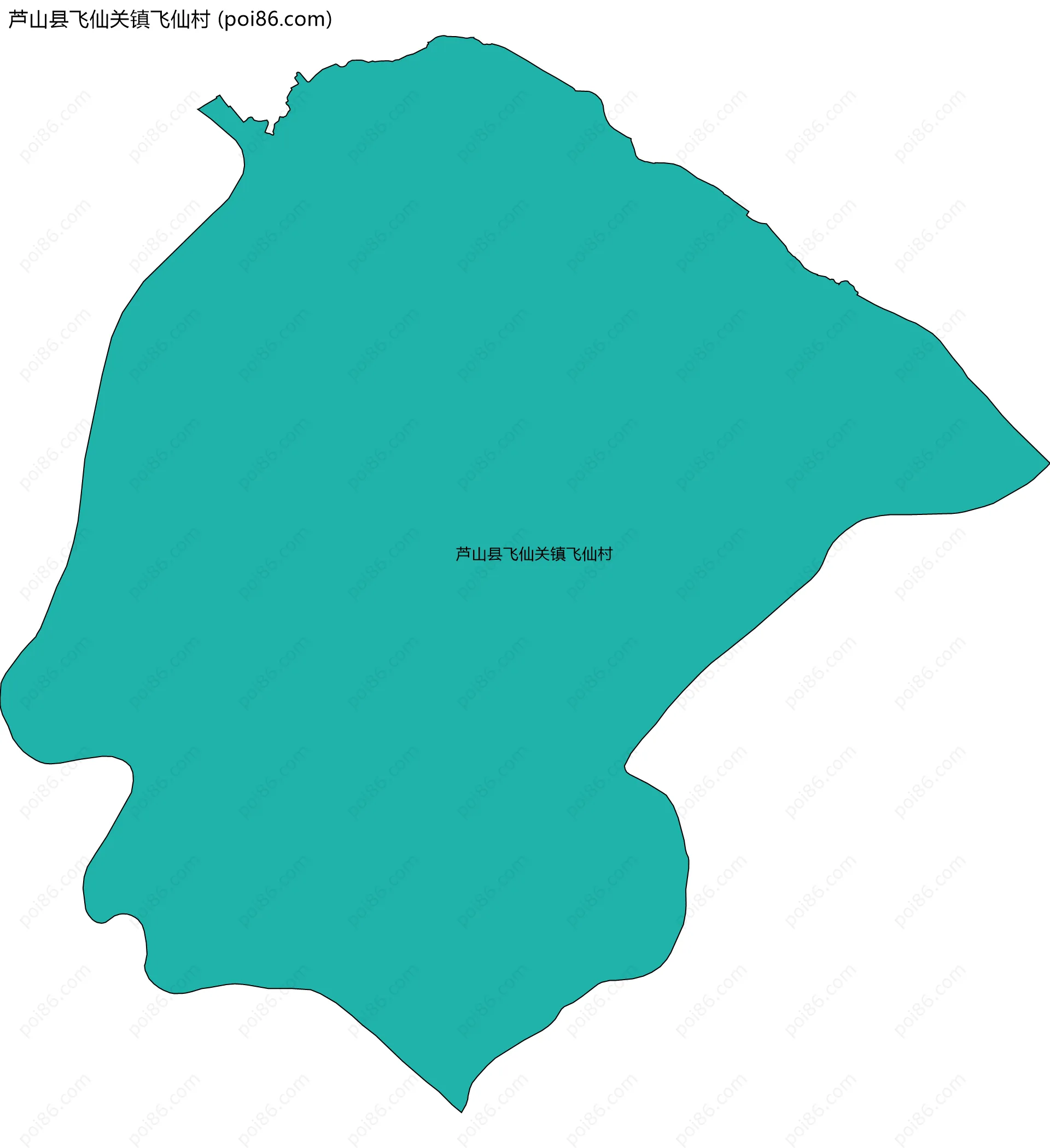 芦山县飞仙关镇飞仙村边界地图