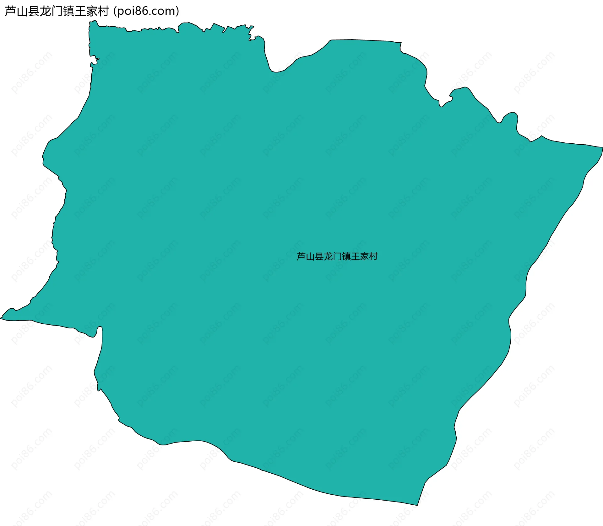 芦山县龙门镇王家村边界地图