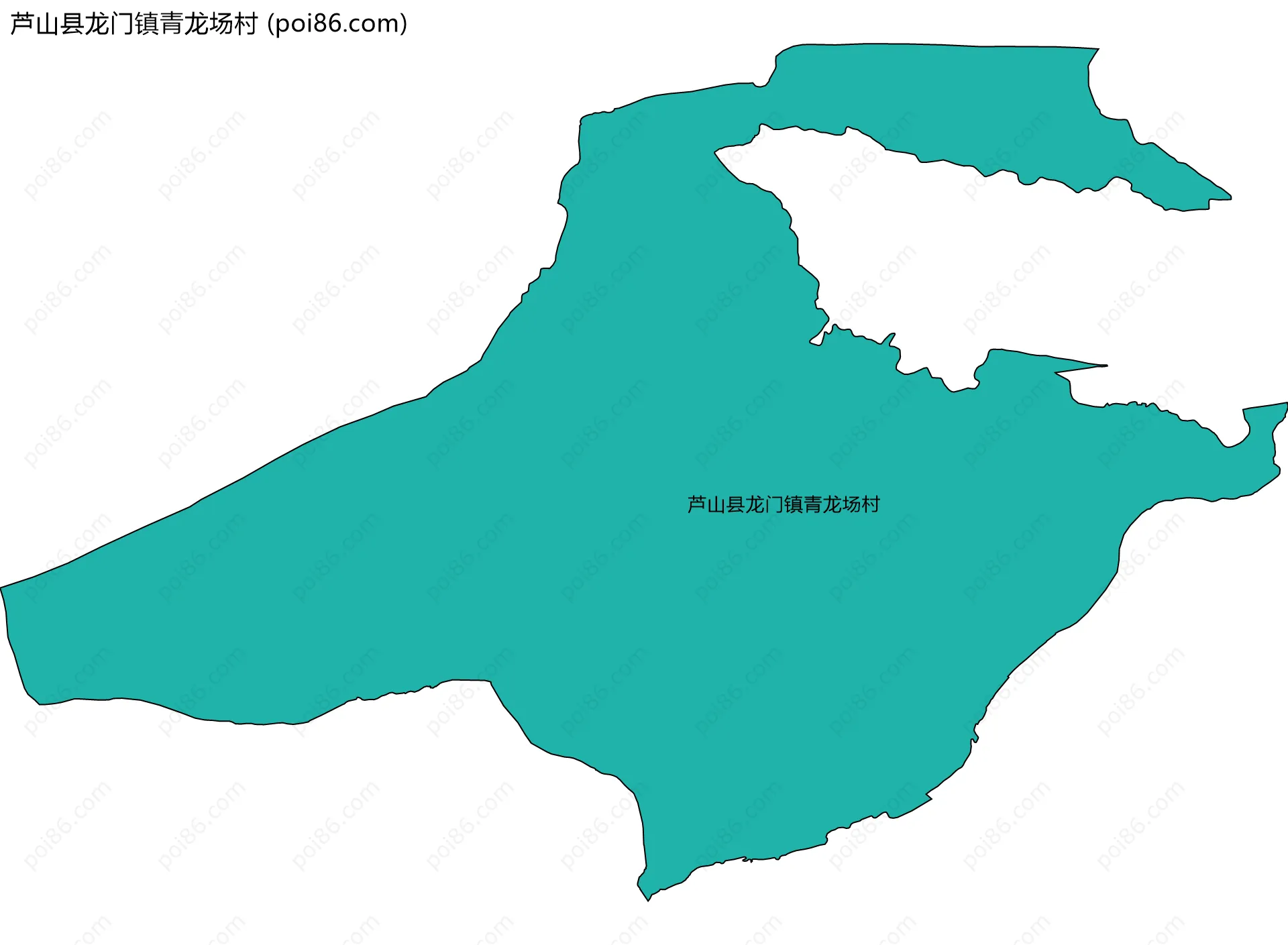 芦山县龙门镇青龙场村边界地图