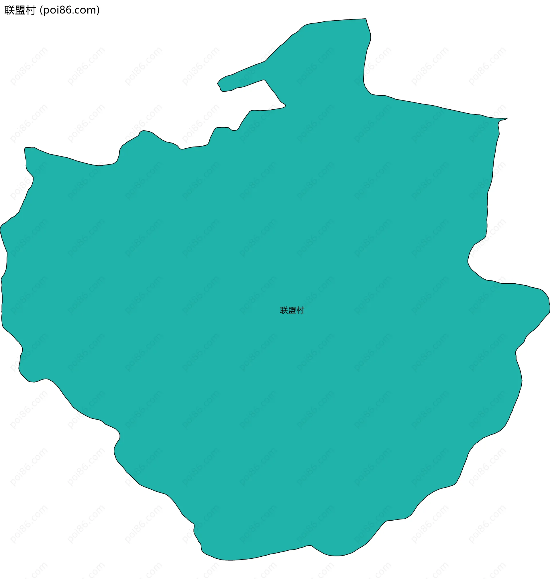 联盟村边界地图