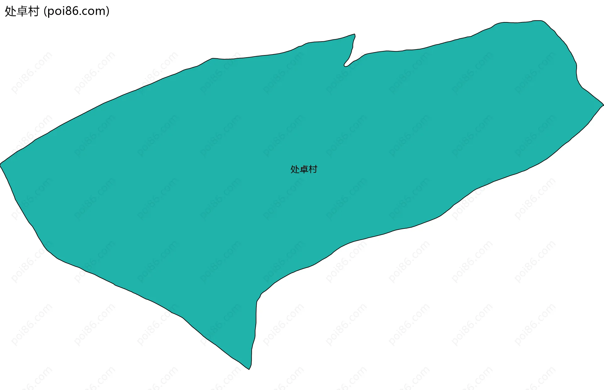 处卓村边界地图