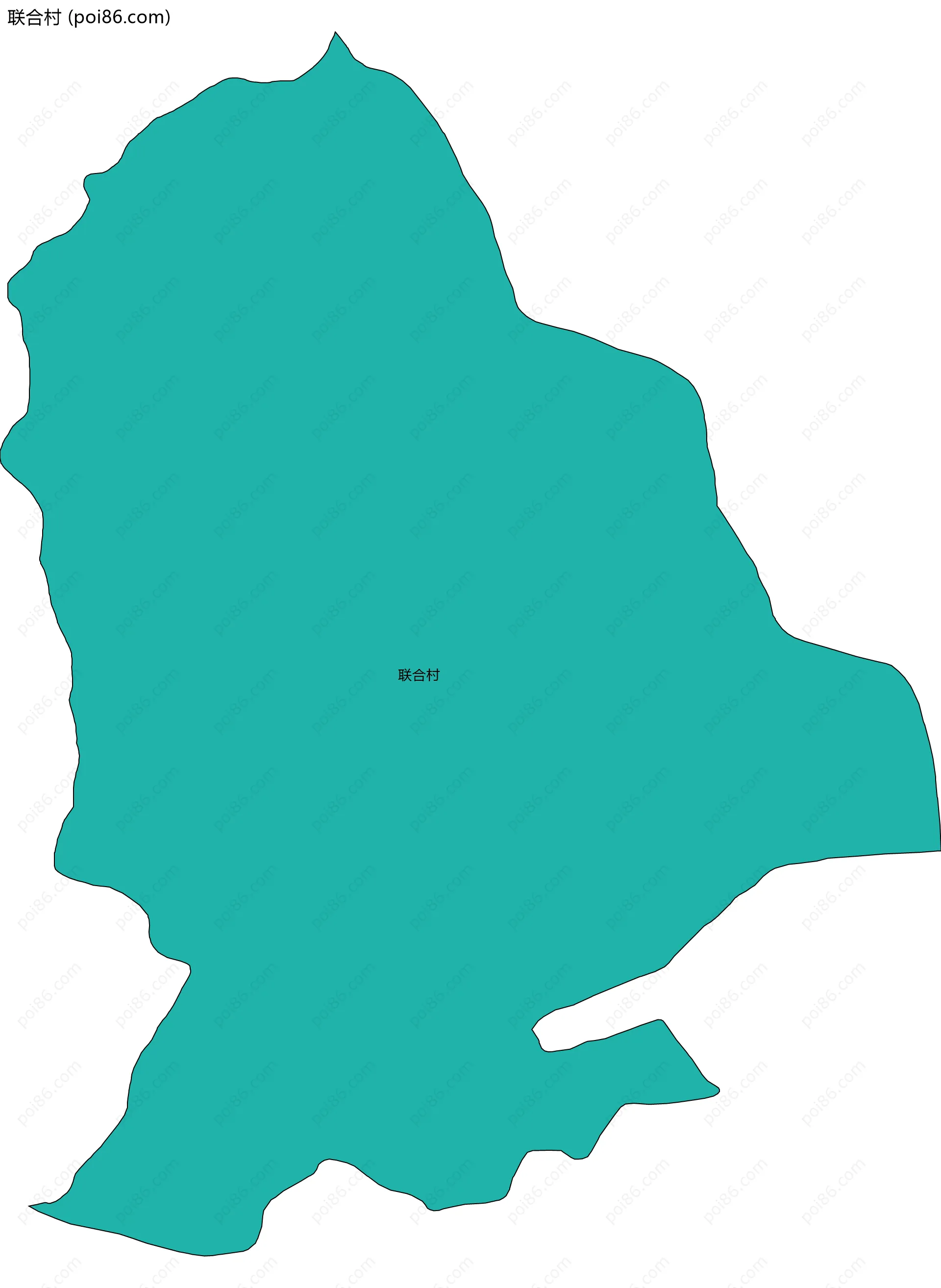 联合村边界地图