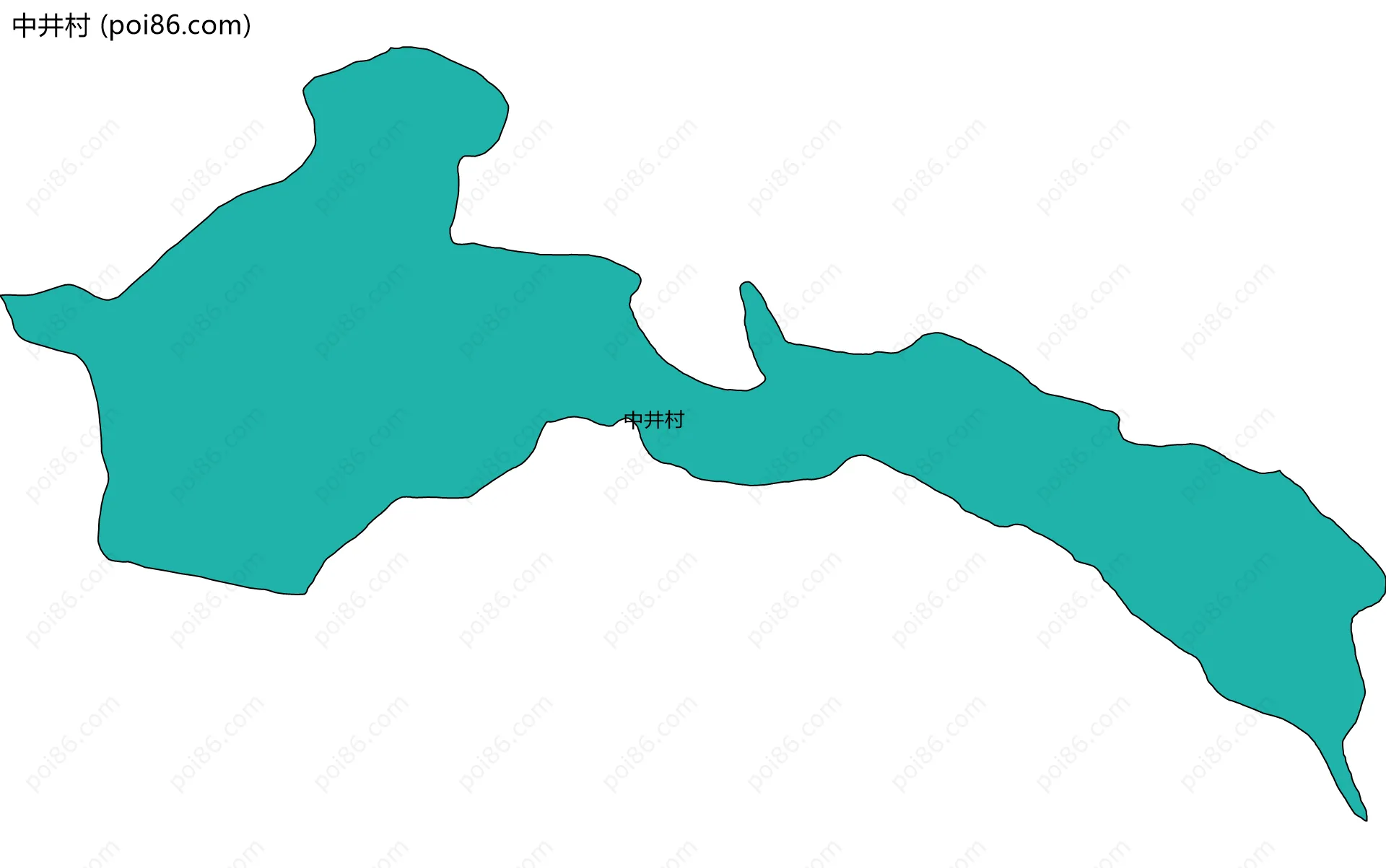 中井村边界地图