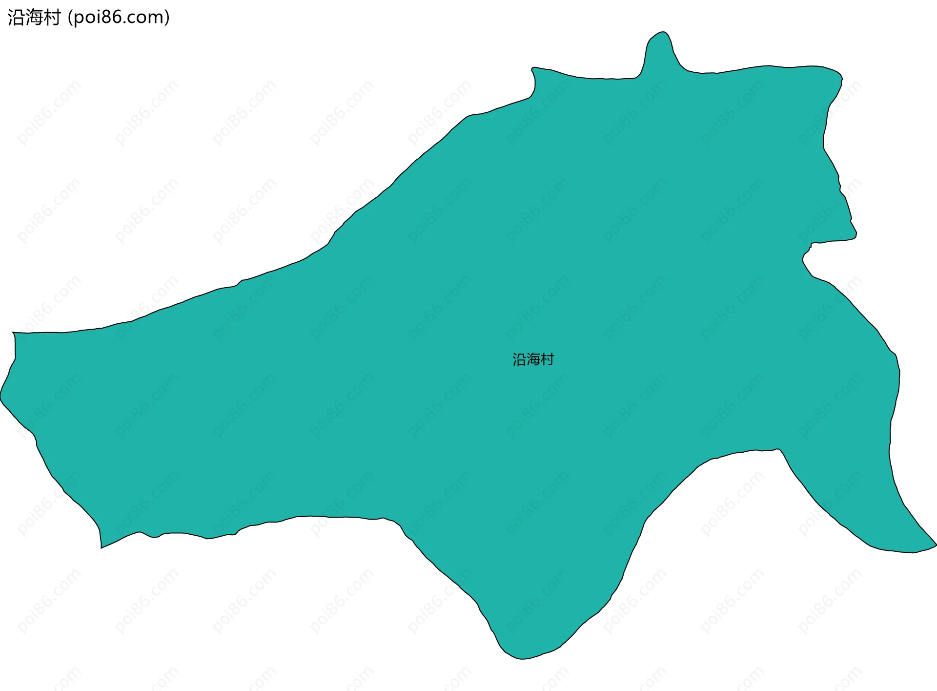 沿海村边界地图