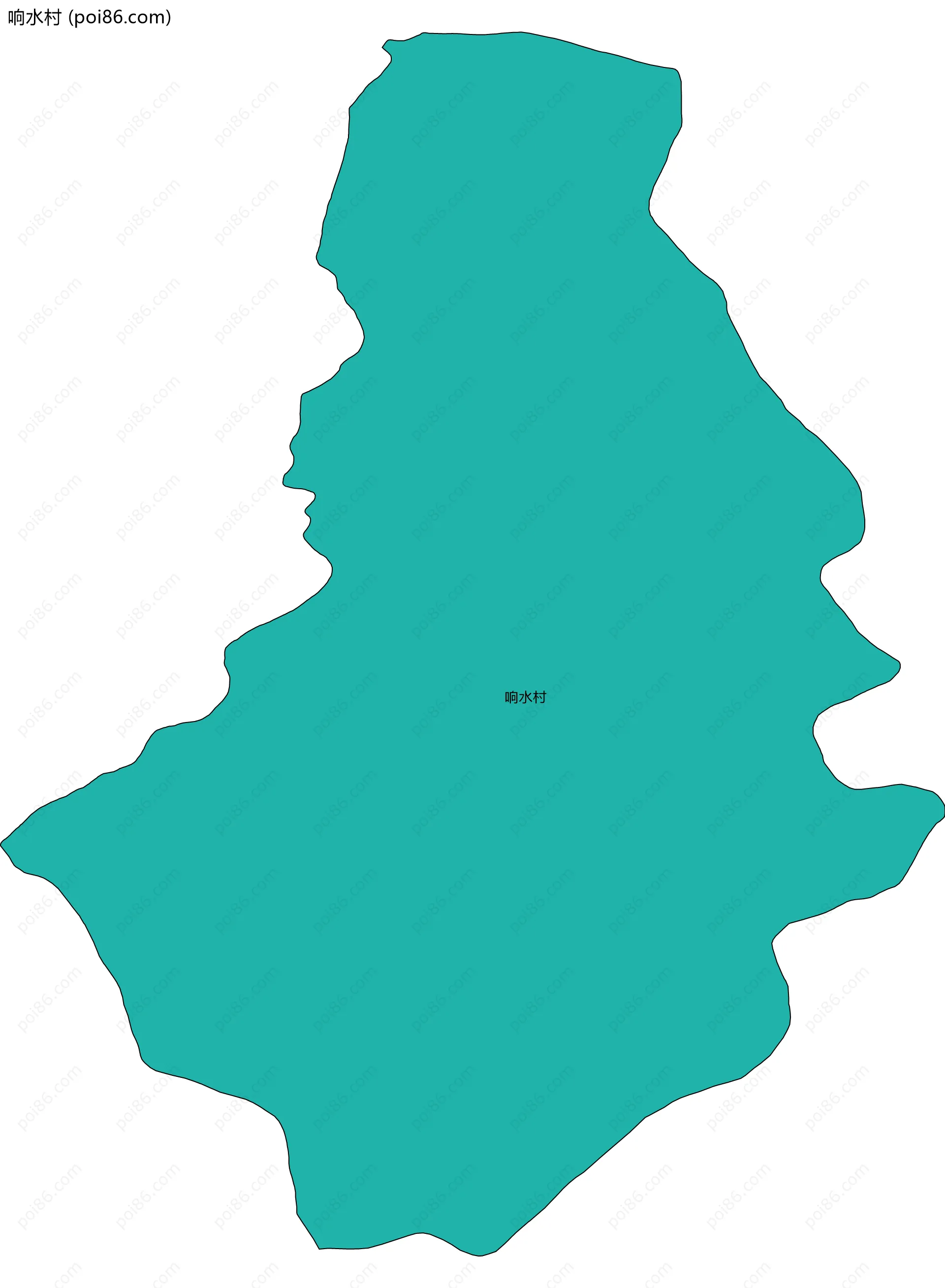 响水村边界地图