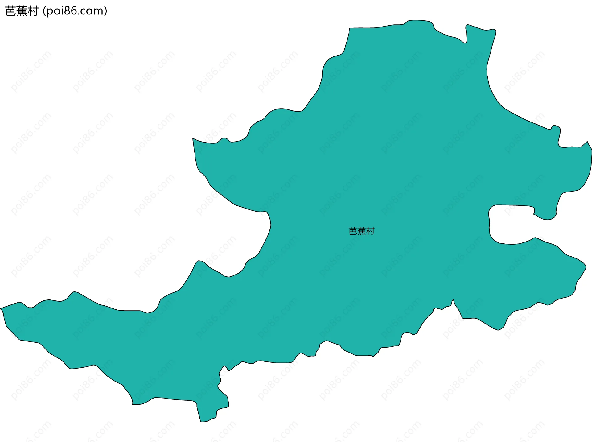 芭蕉村边界地图