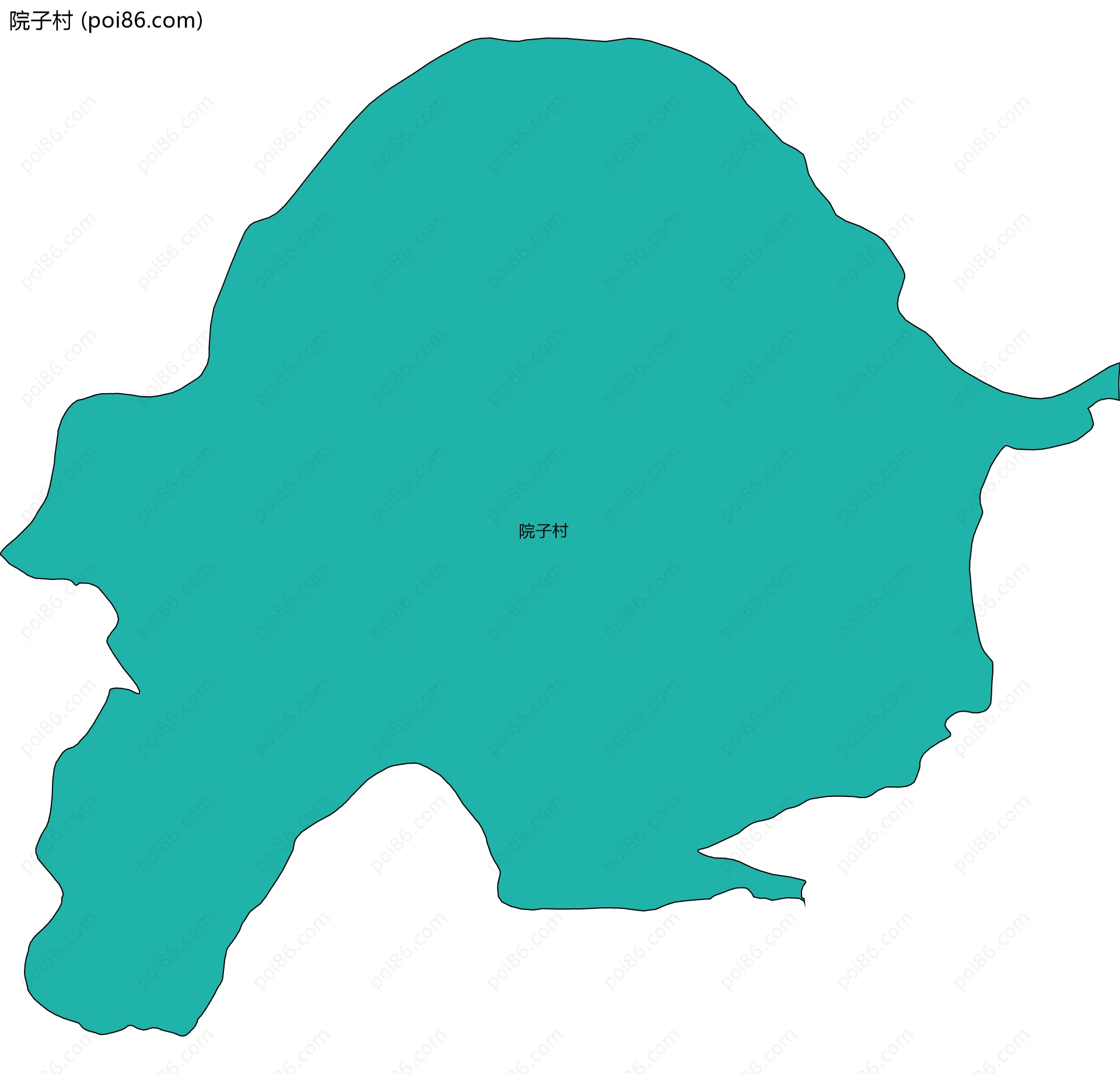 院子村边界地图