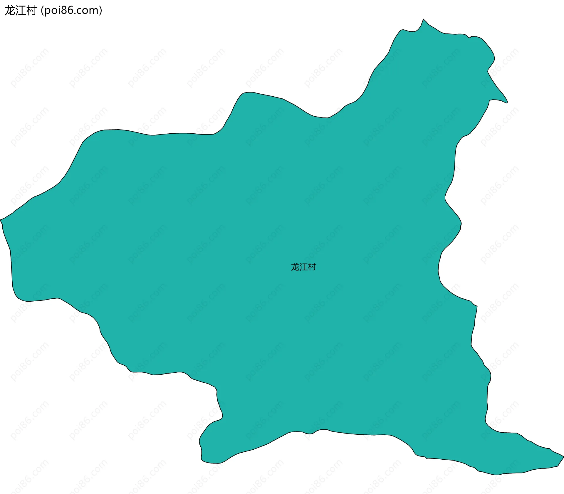 龙江村边界地图