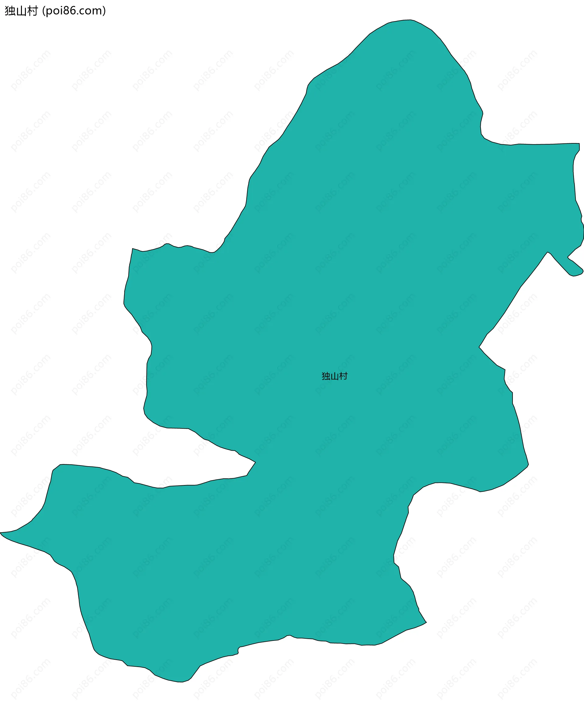 独山村边界地图