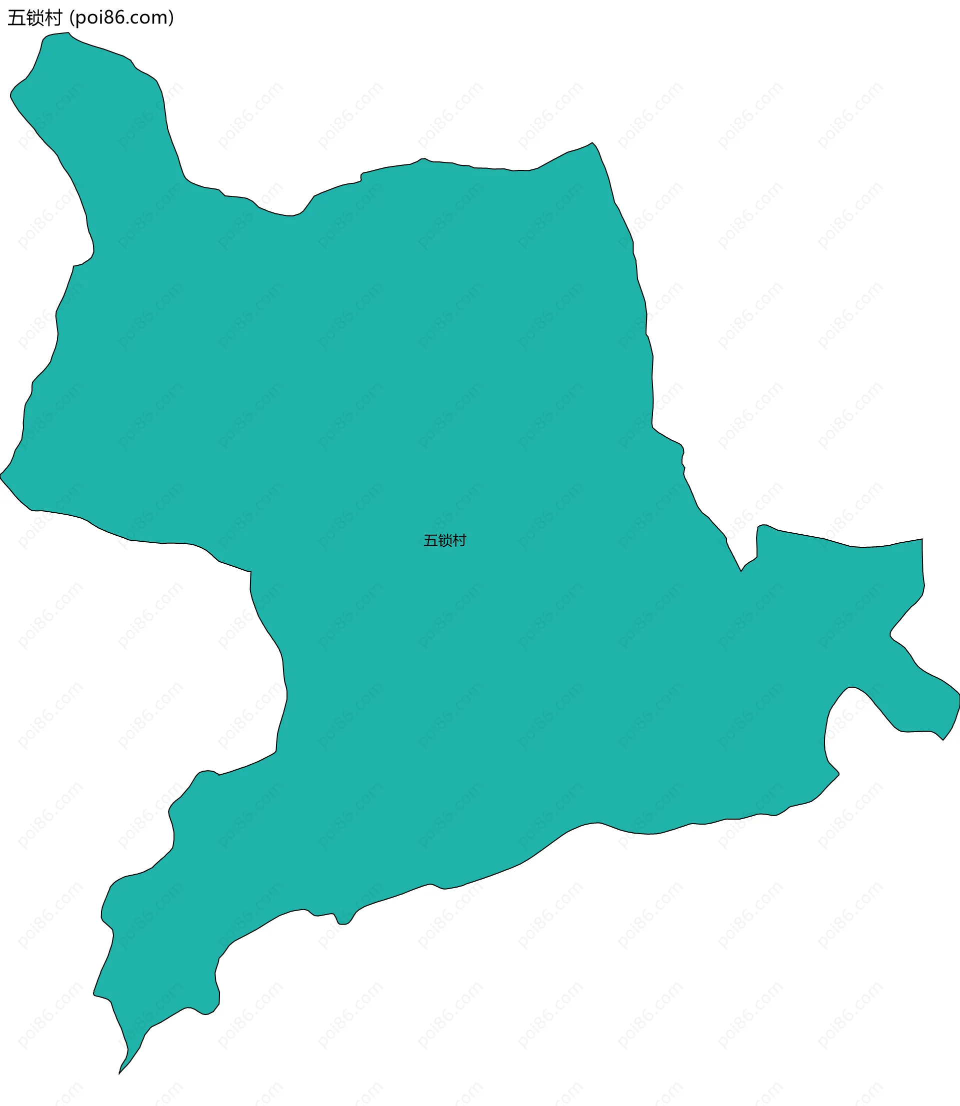 五锁村边界地图