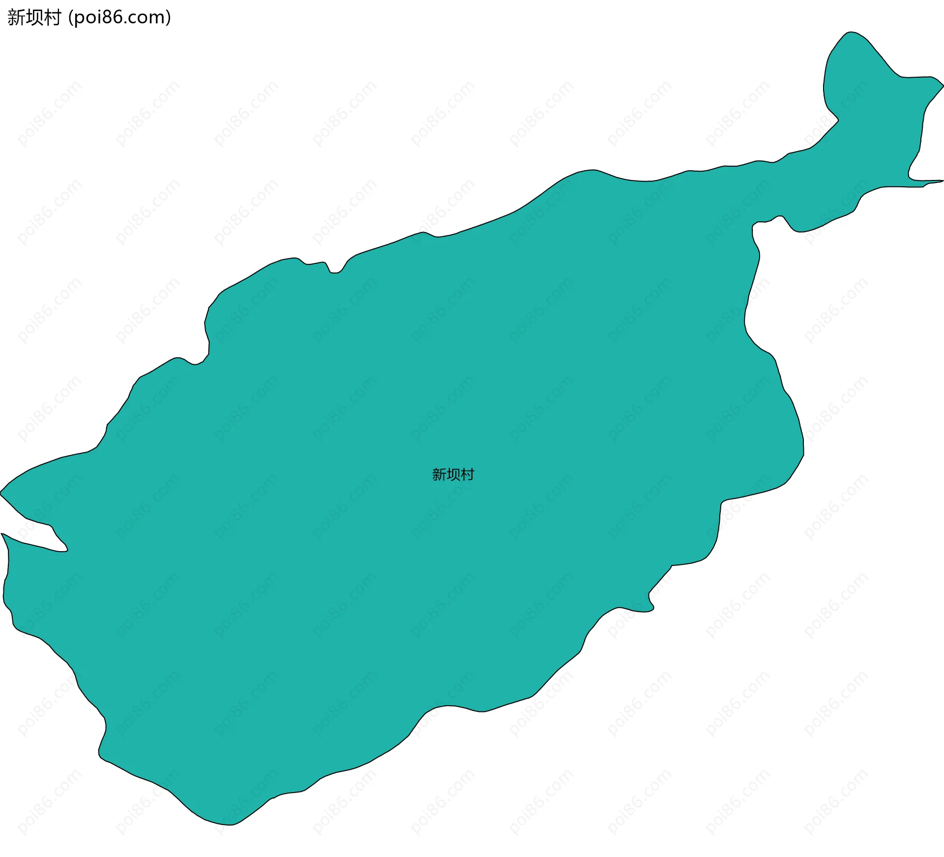 新坝村边界地图