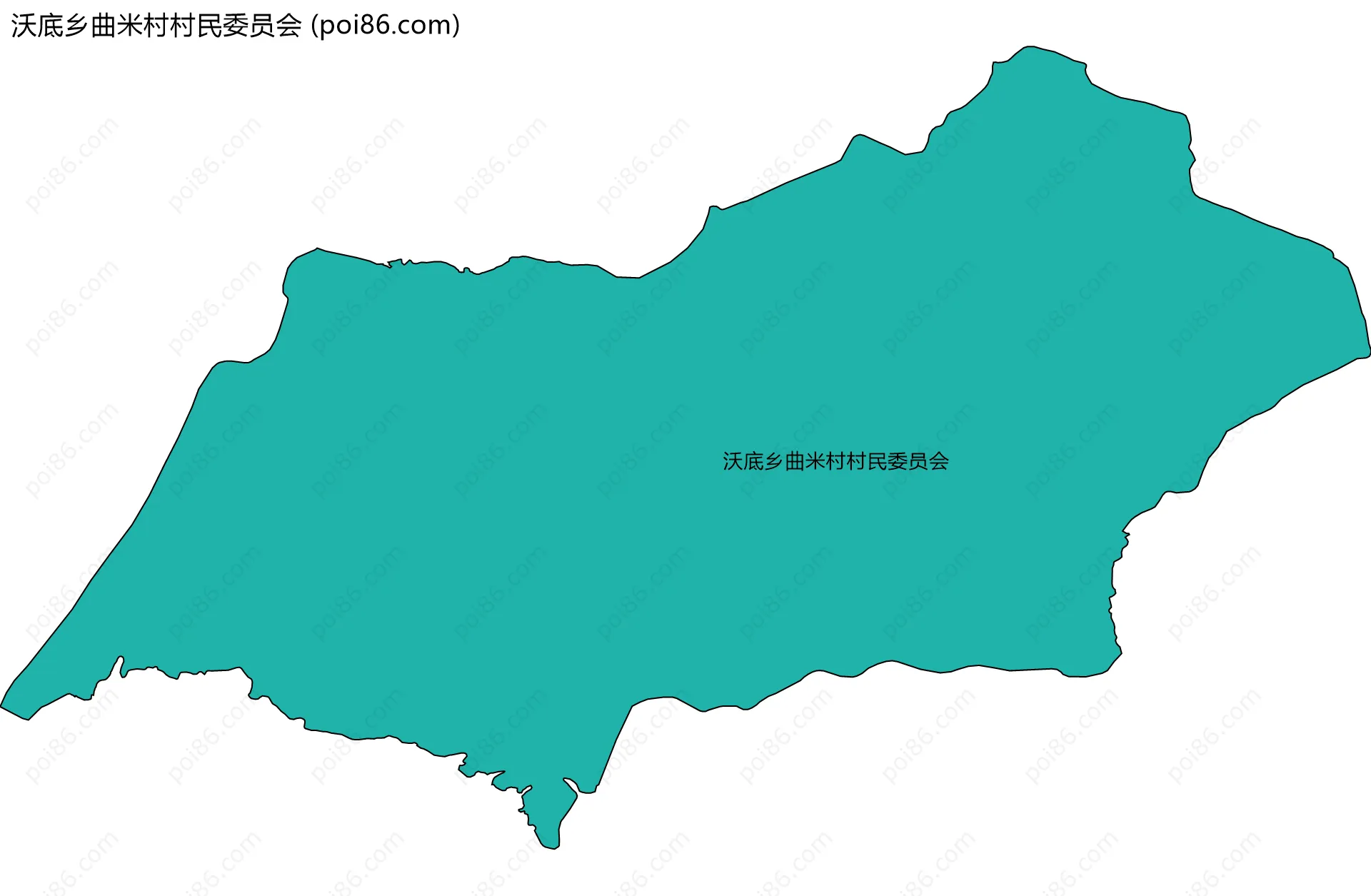 沃底乡曲米村村民委员会边界地图